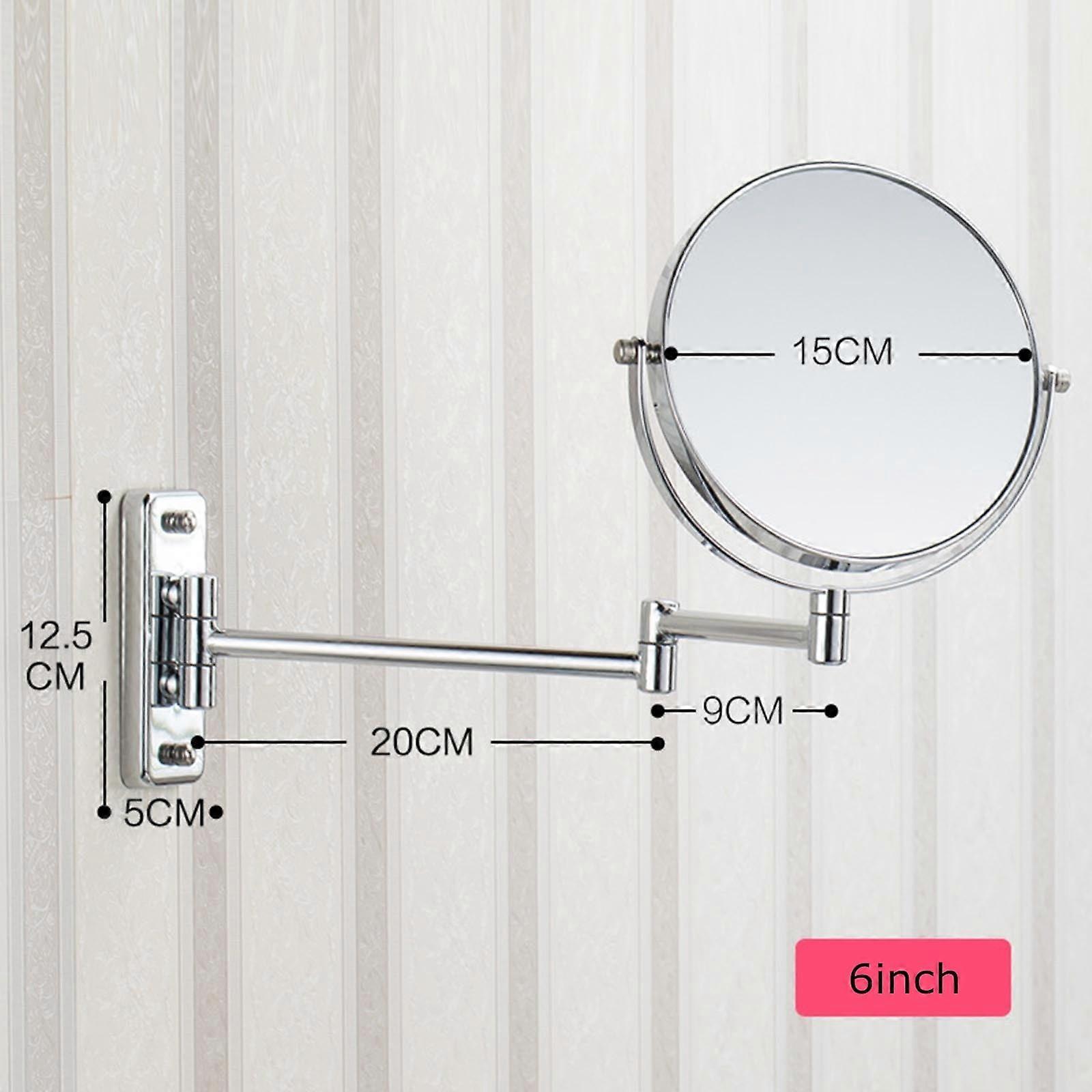 Ycandiee Foldable Wall-mounted 8-inch Makeup Mirror 360° Rotation