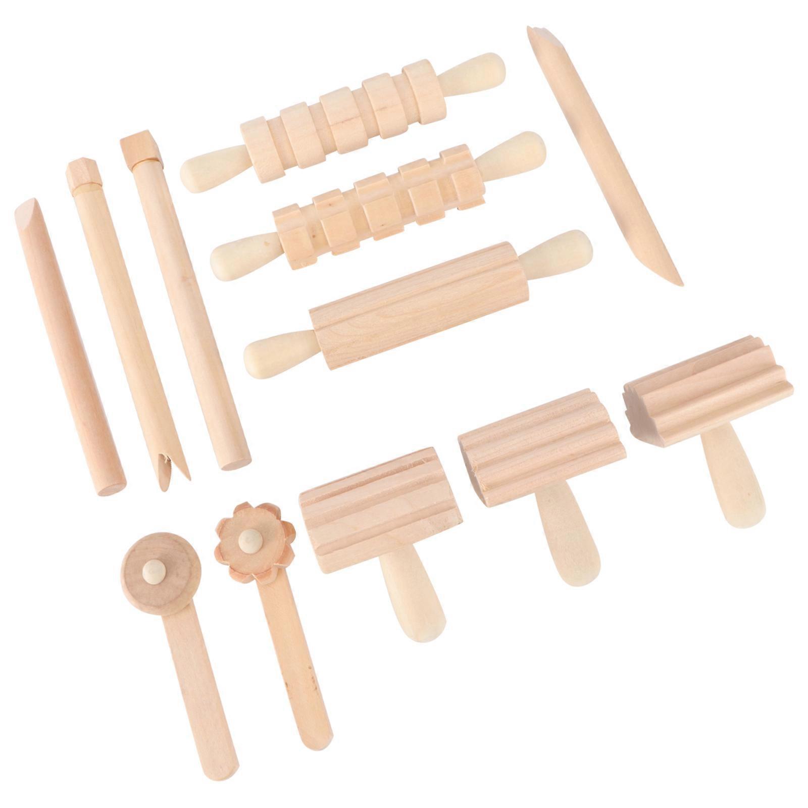 Plasticine Molding Tools Wooden Tool for DIY 5Sets Handy Set