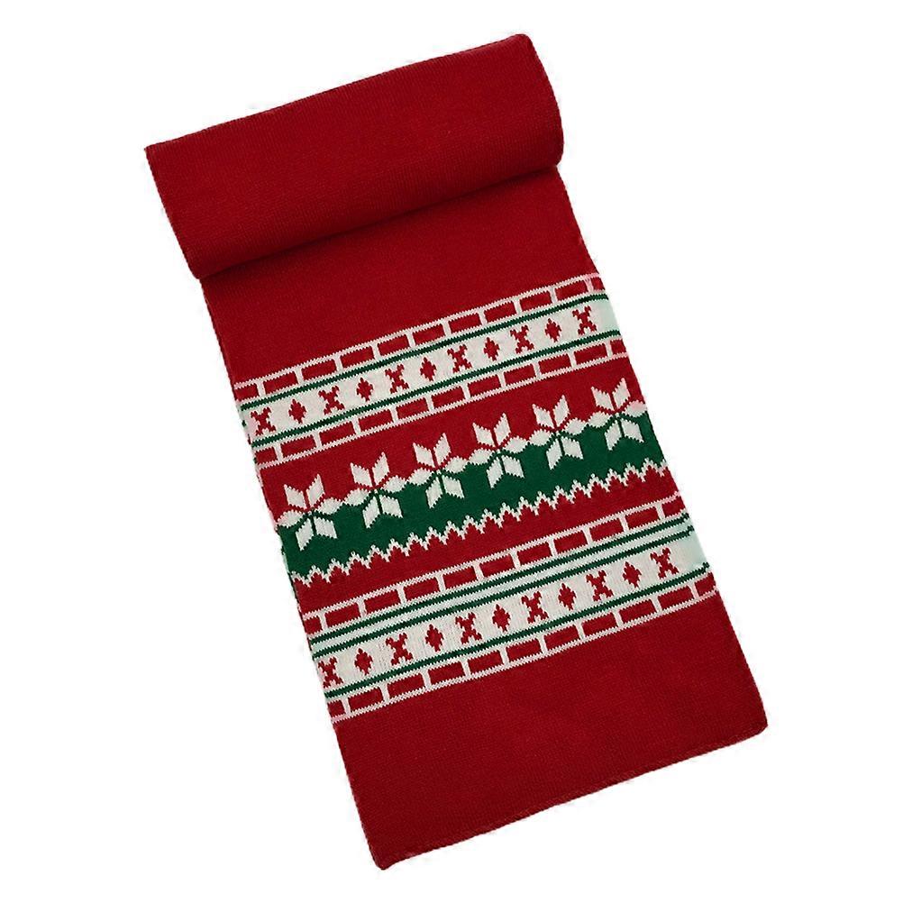 Christmas Scarf Xmas Pattern Scarf for Decoration 1Pcs Red Neckerchief