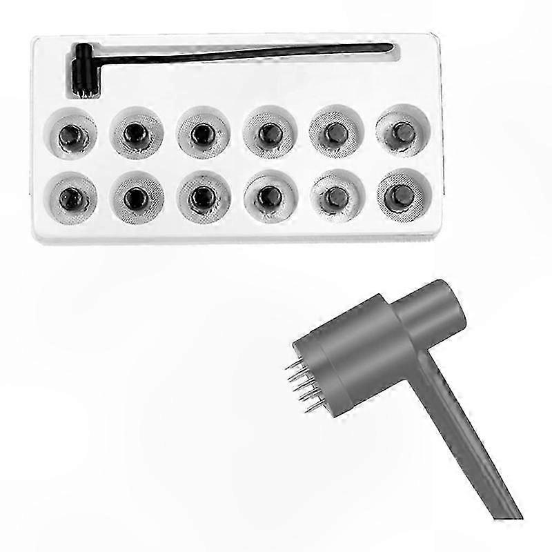 7 Yıldız İğne ve Dermal Çekiç Seti, 12 Parça Profesyonel Dövme İğneleri