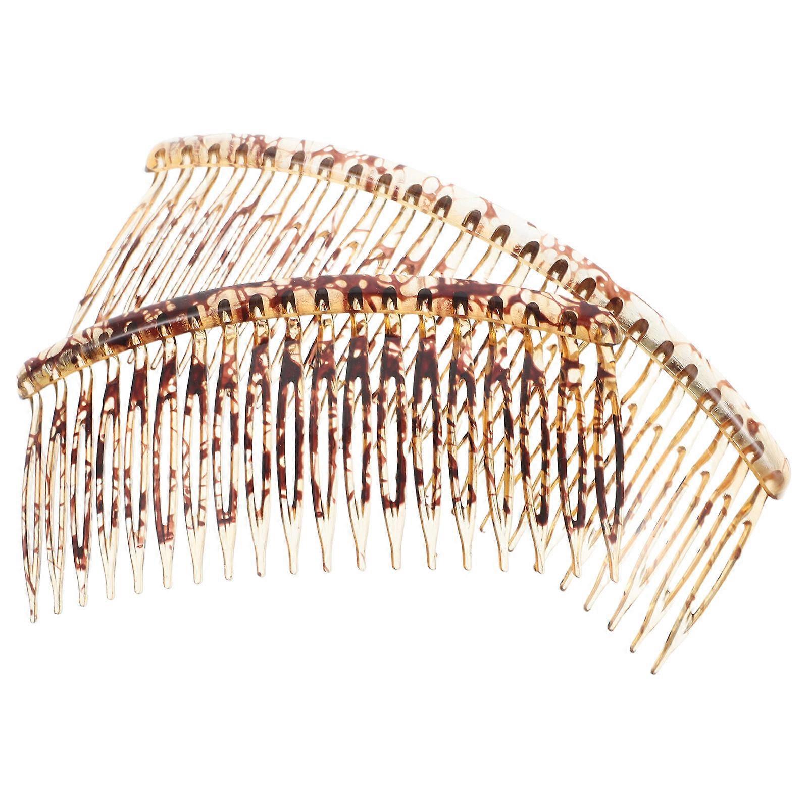 Decorative Hair Combs for Styling 6Pcs Leopard French Combs