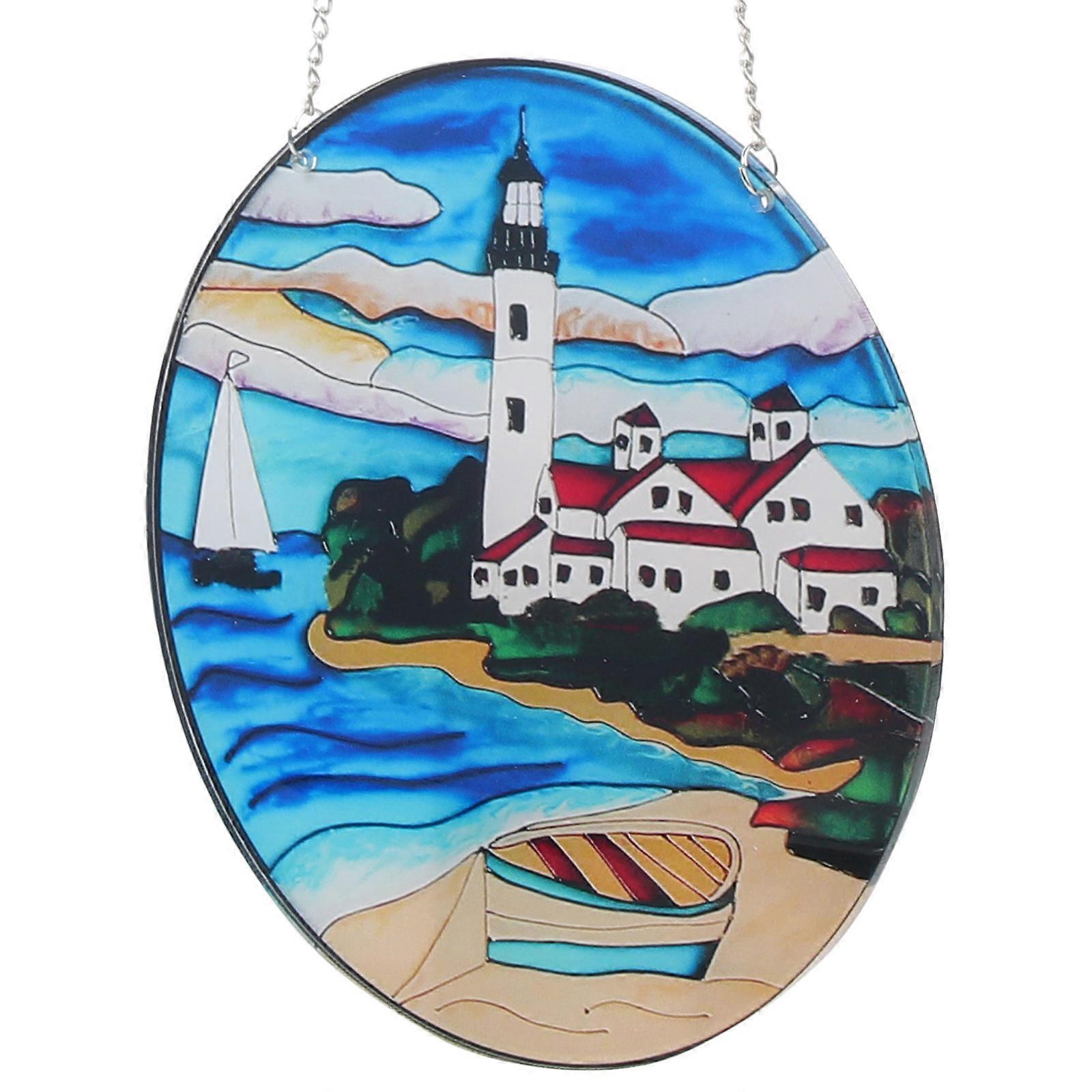 Multi Acrylic Beach Scenery Pendant for Artistic Wall Decor 2Pcs
