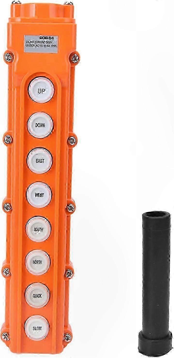 8-Way Push Button Pendant Control for Crane Hoist Remote Lifting 220V/500V