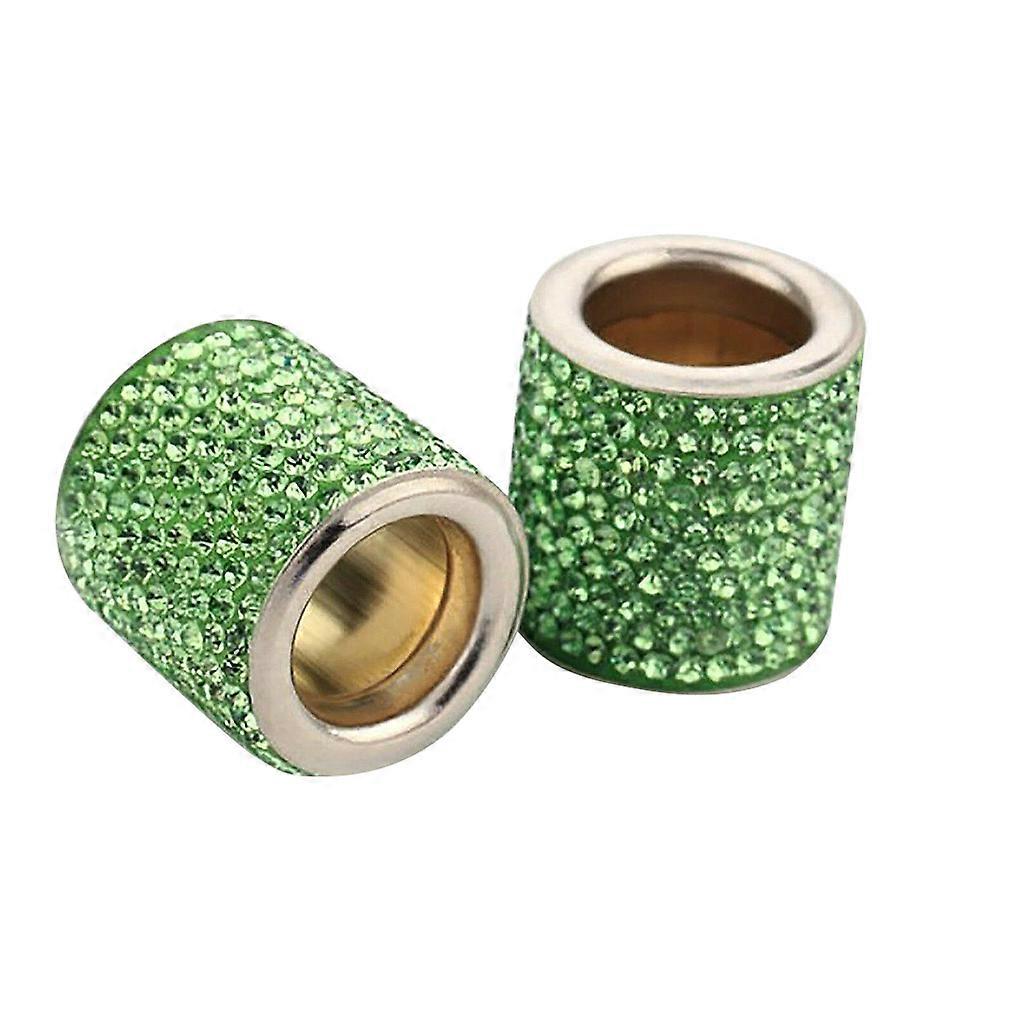 2pc Seat Headrest Rhinestone Collar Decoration Auto Head Rest Crystal Ring Decor