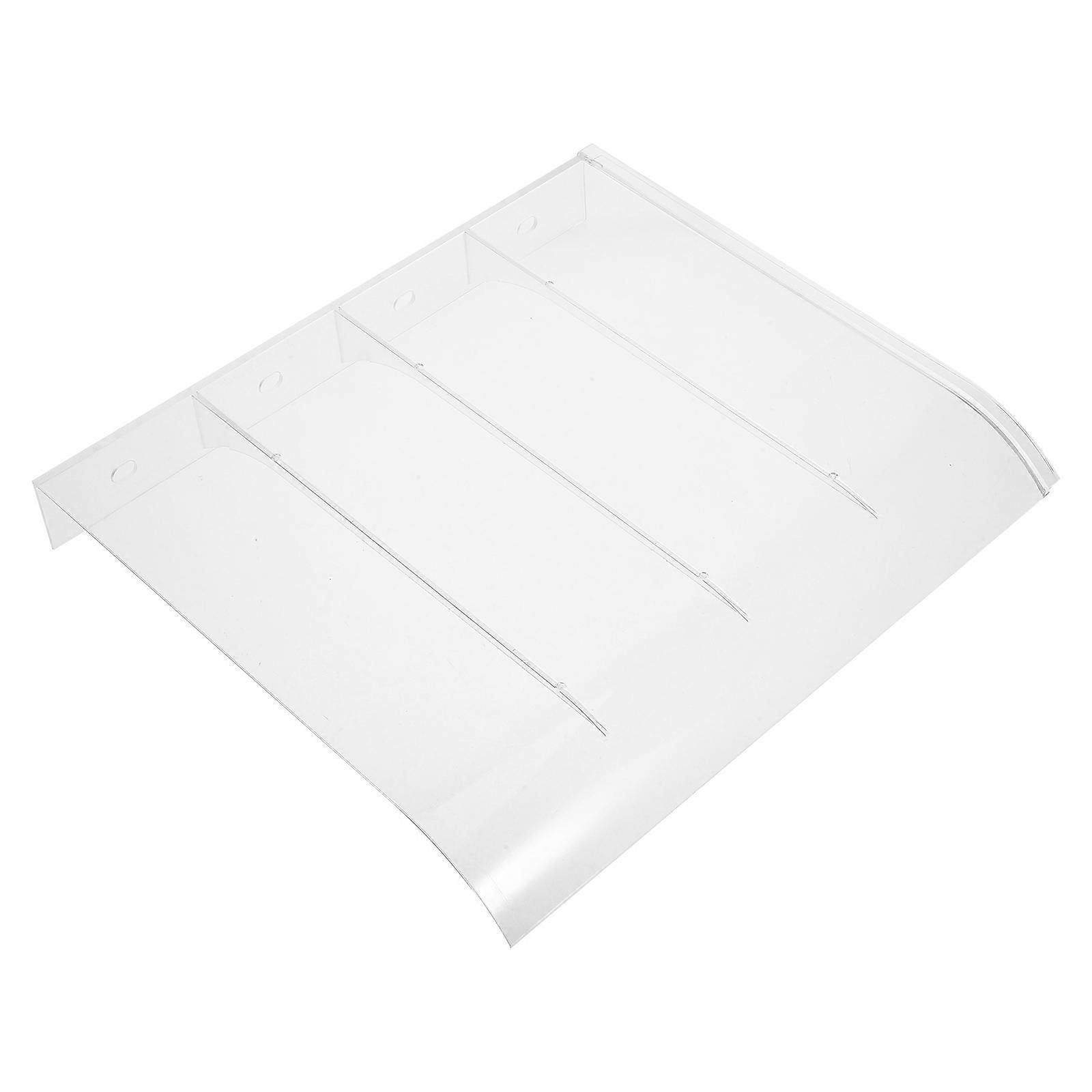 Door Awning Canopy 2Pcs Transparent Rain Protection Easy Installation For Home Use Porch 41X35X5.20CM