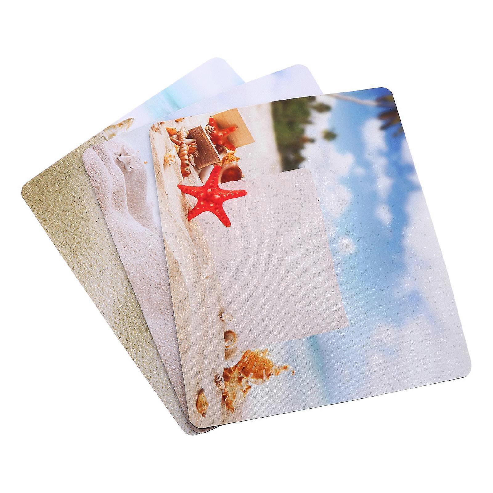 6 Pcs Beach Theme Mouse Pads Rectangular Mats For Laptop And Computer 24X20CM For Smooth Mouse Movement