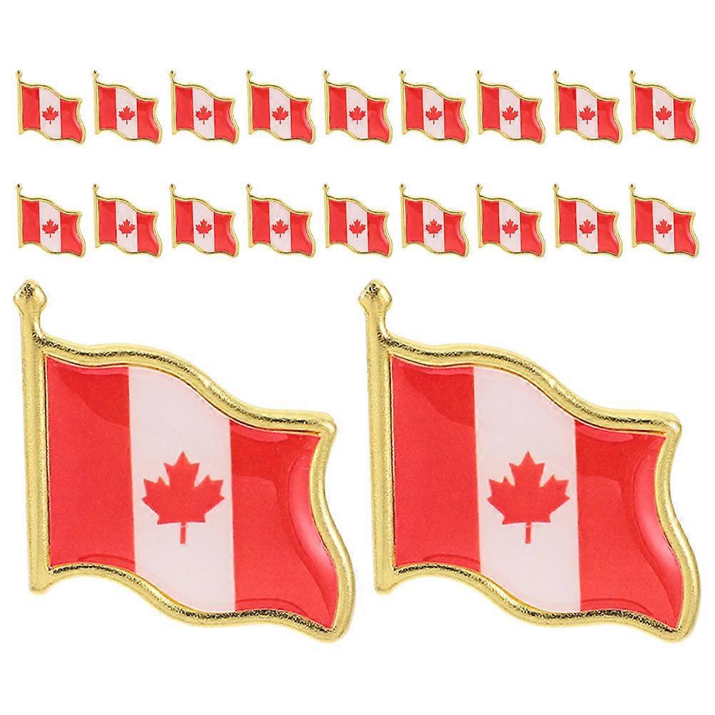 Maple Leaf Lapel Pin Butterfly Clutch for Travel Souvenirs 80Pcs