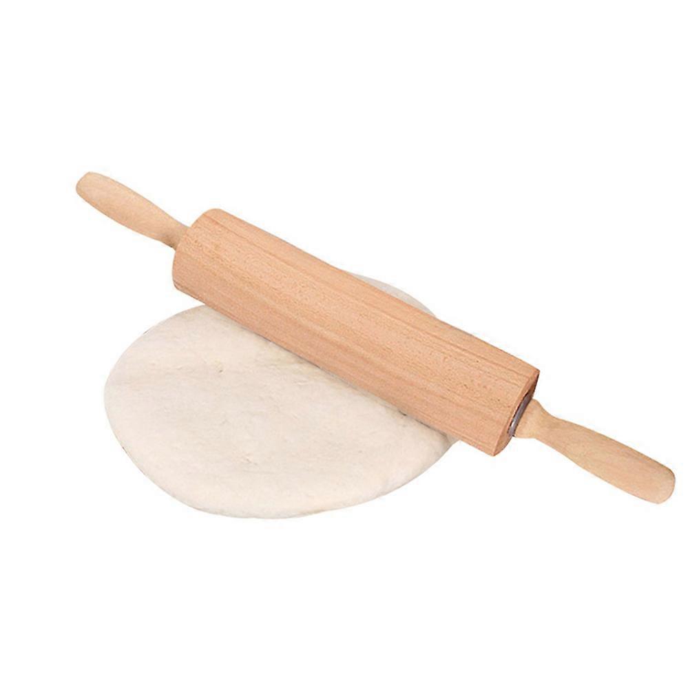 Wooden Rolling Pin For Baking Cookies And Pizza Designed For Home And Professional Bakers In Light Yellow Color 2Pcs