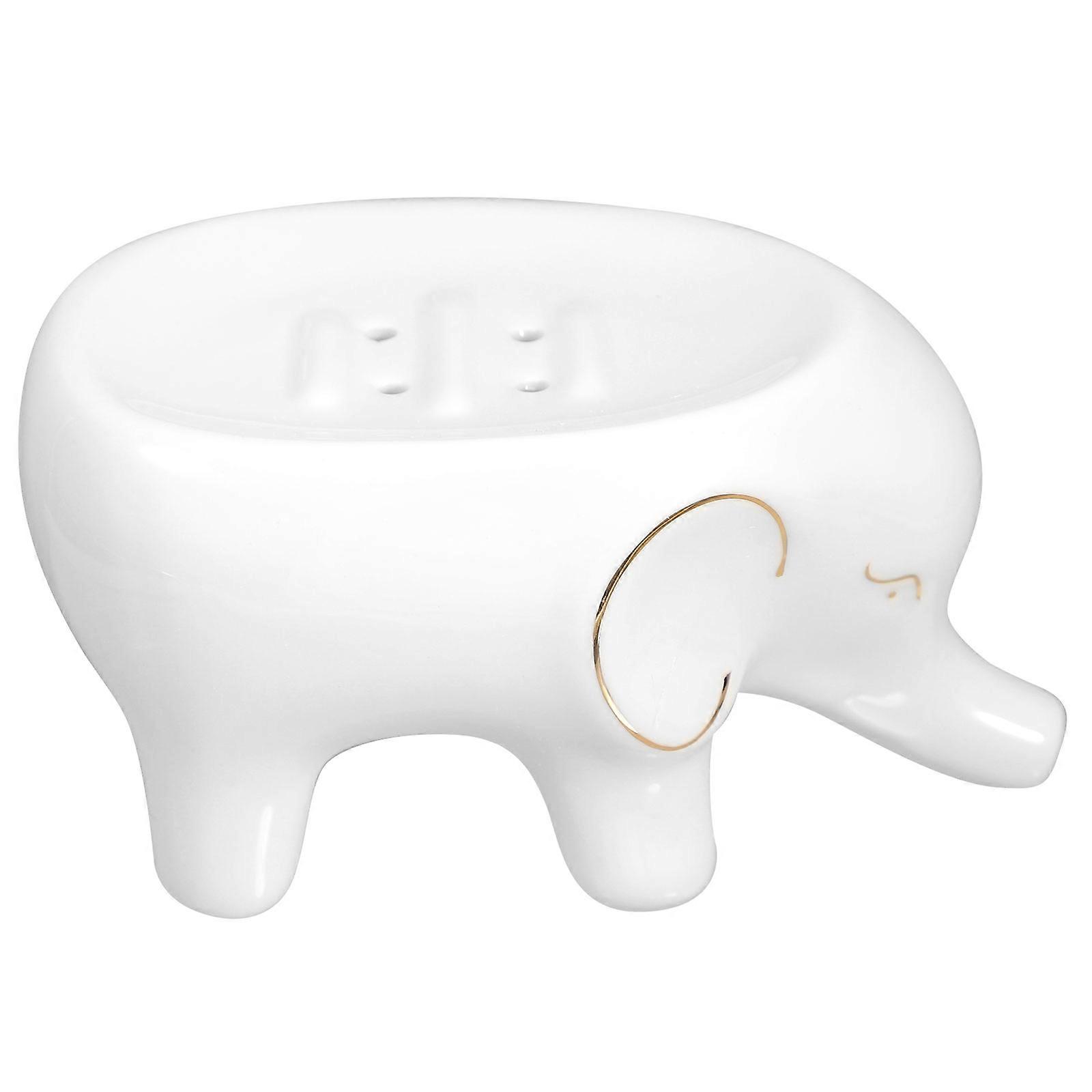 Cute Ceramic Soap Stand For Laundry Room Use 17X10CM Drying Soap 1 Set