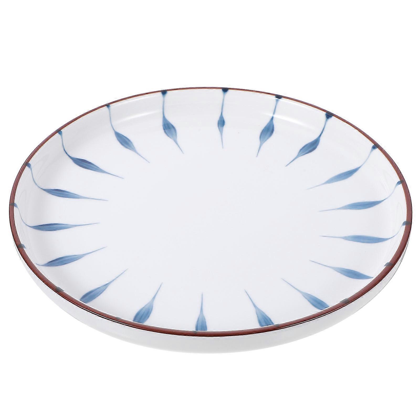 Ceramic Tableware Adults Divided Food Plate For Home Use Square Assorted Color Food Control 1Pcs