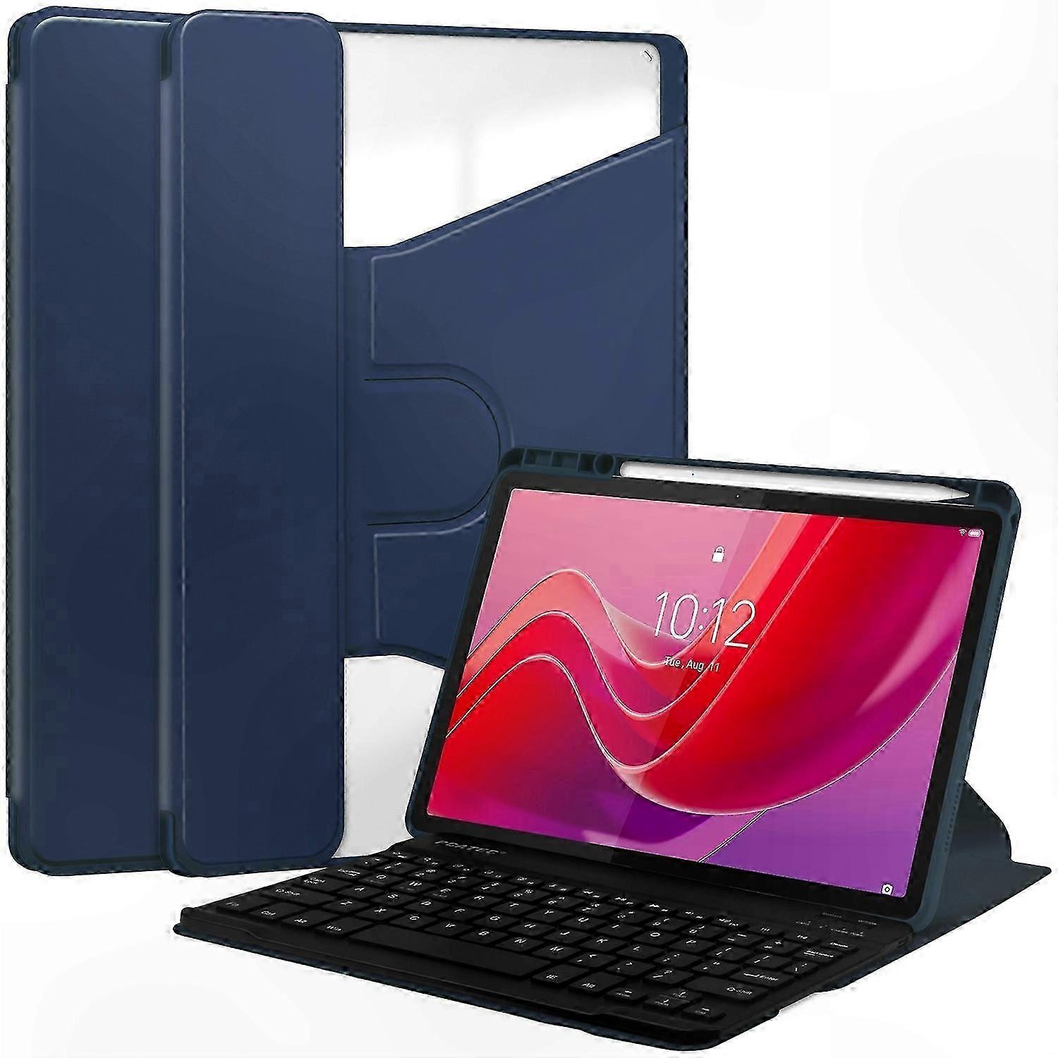 11-Inch Tablet Case with PU Acrylic Stand and Bluetooth Keyboard