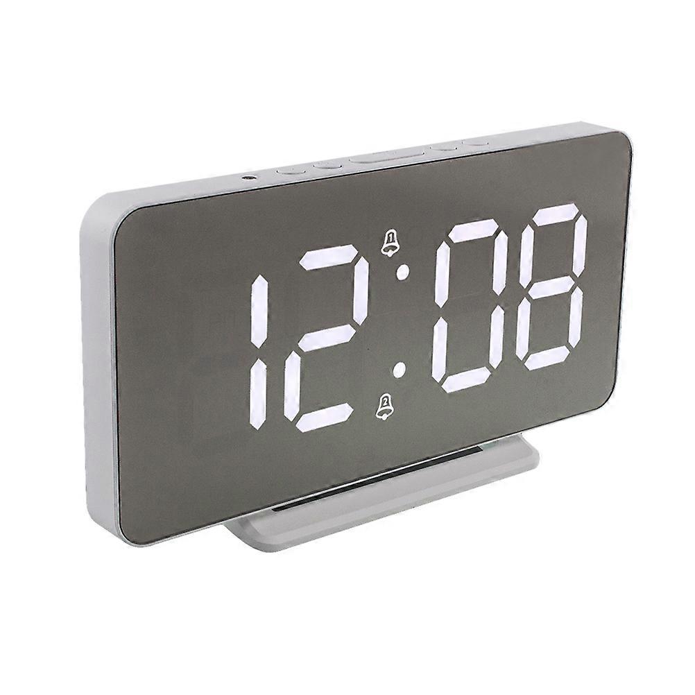 Number Clock With Snooze Function For Individual Use 5.9X3X0.5In Silver ABS 1Pack