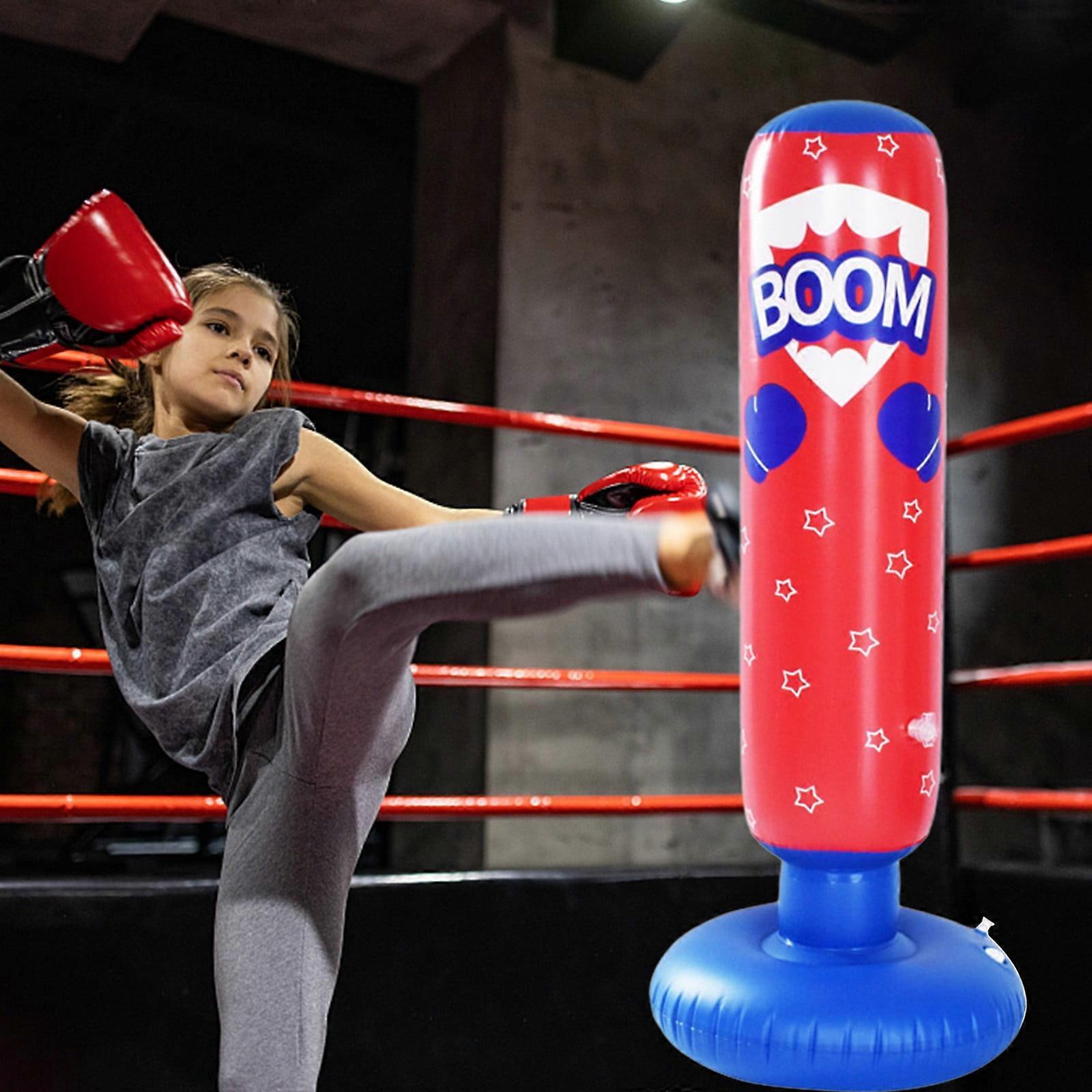 Jacenvly Inflatable Boxing Pillar for Kids, Compatible with Household Decompression, Vertical Sandbag Training Equipment