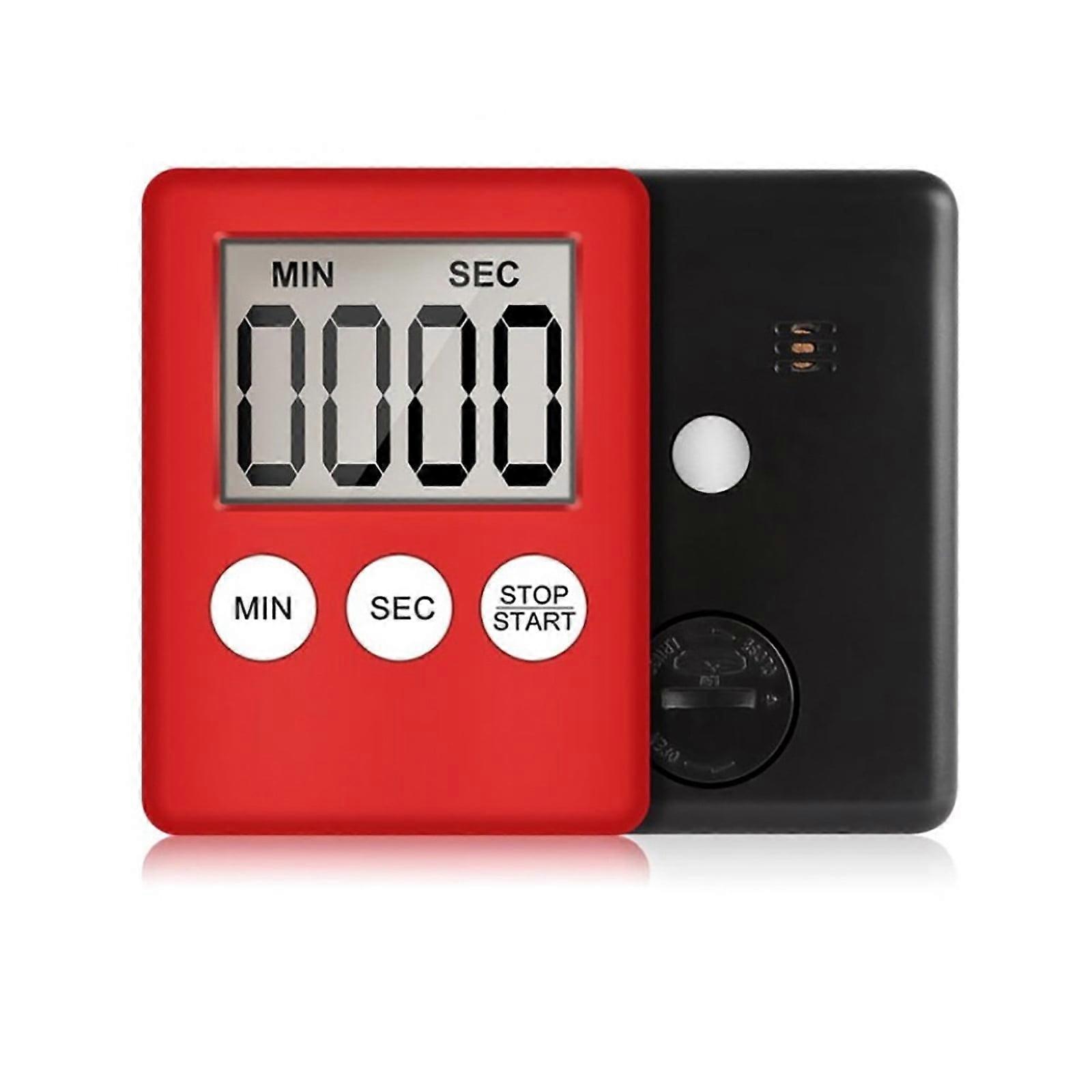 Clock  Large Digital Lcd Kitchen Cooking Timer Count-Down Up Clock Alarm Magnetic Red
