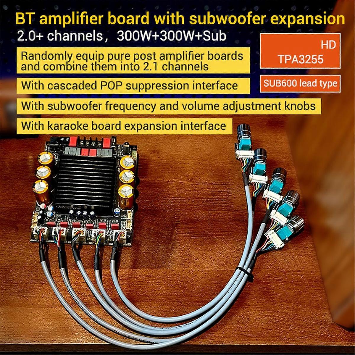 SUB600 Lead-Type Bluetooth Digital Amplifier Board TPA3255 2.0