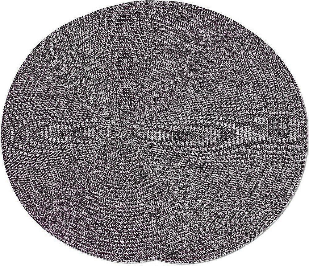 Round Braided Placemats Set Of 6 Table Mats For Dining Tables Woven Washable