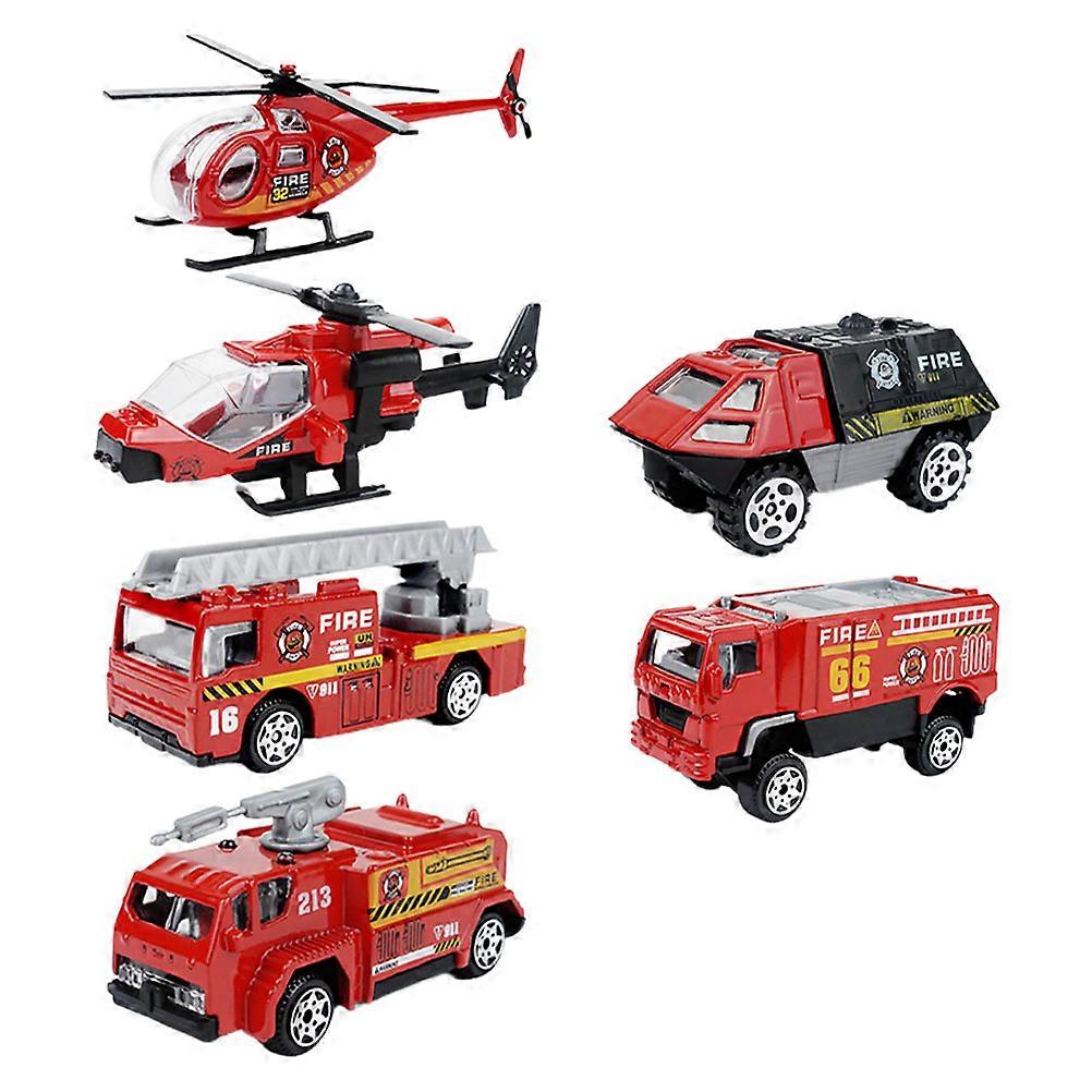 Simulation Fire Engine Model Toy Fire Car Toy for Kids Playing 3Sets