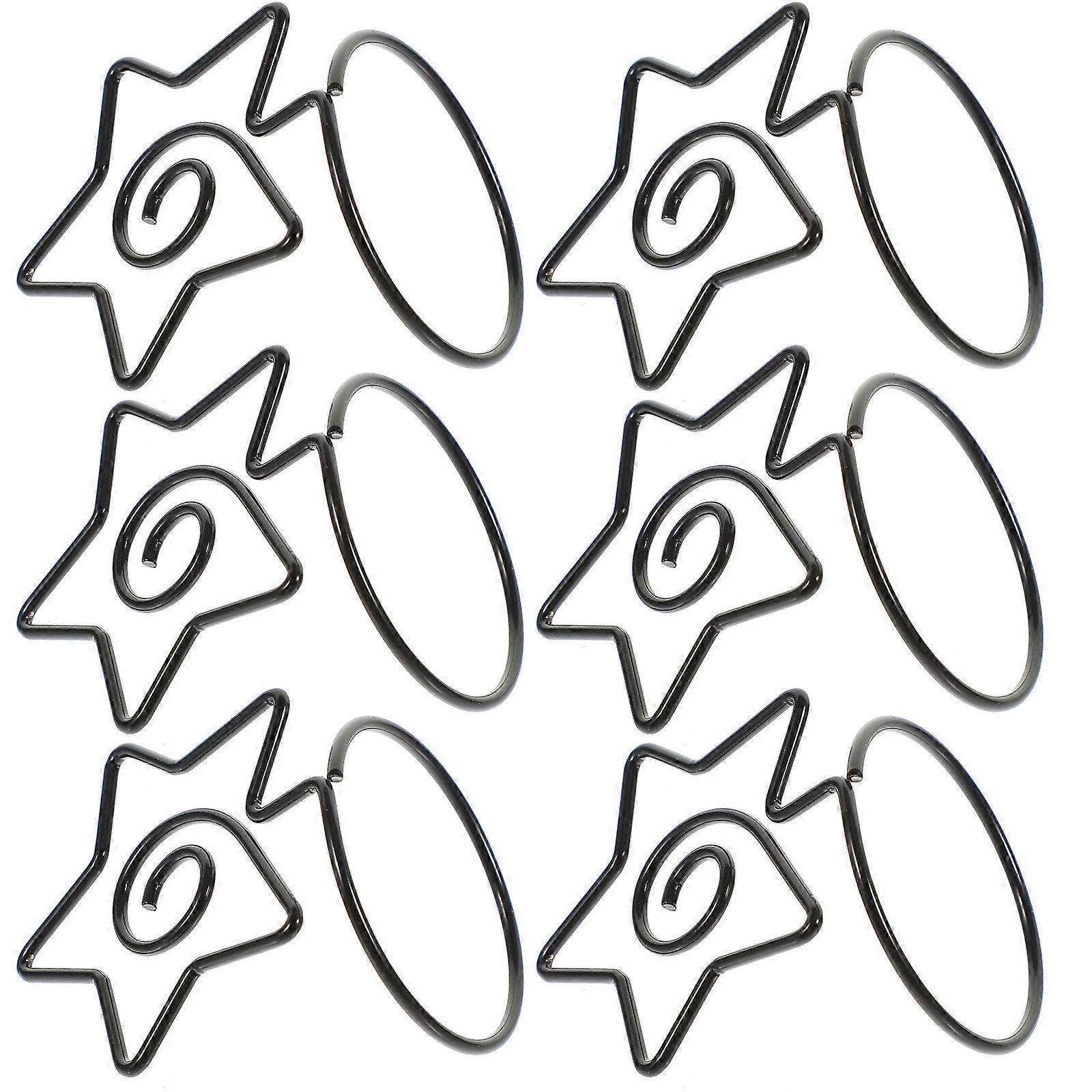 Metal Picture Holders Clips For Table Number Display In Black Simple Design 12 Pcs