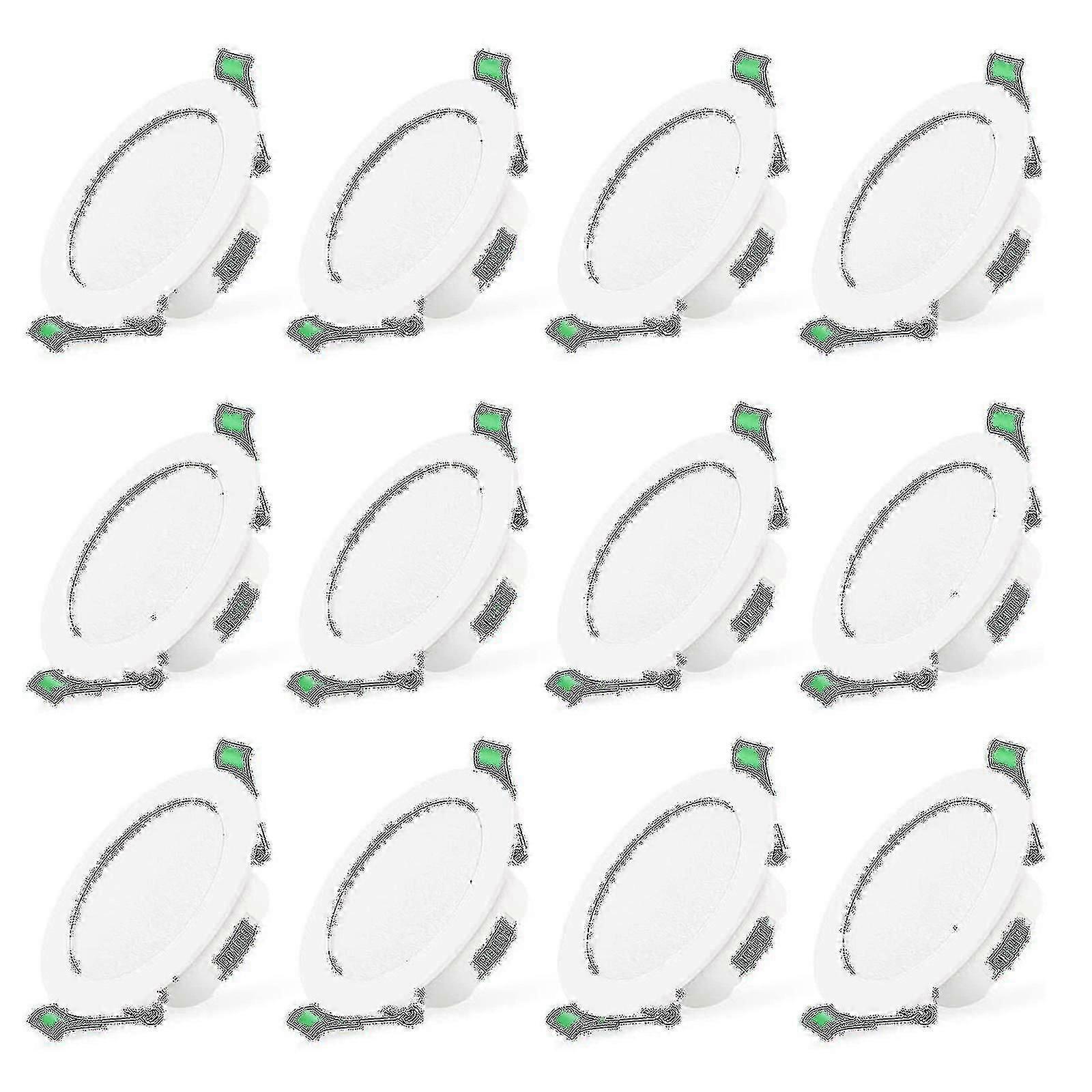 12 stuks 7W witte led downlight inbouwspots voor plafonds, slanke spots_i*