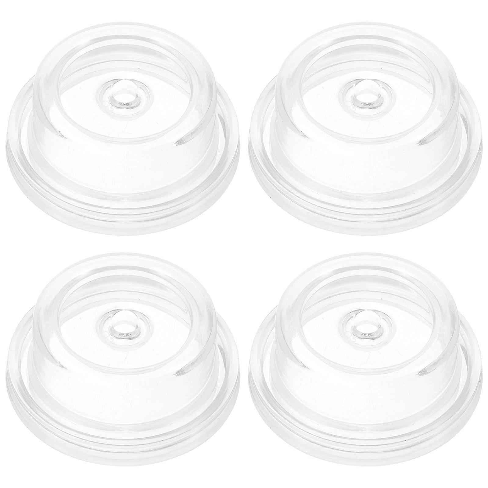 Silicone Accessories 4Pcs Clear Bowls for Maternity Use Featuring Strong Suction Durable Transparent Design