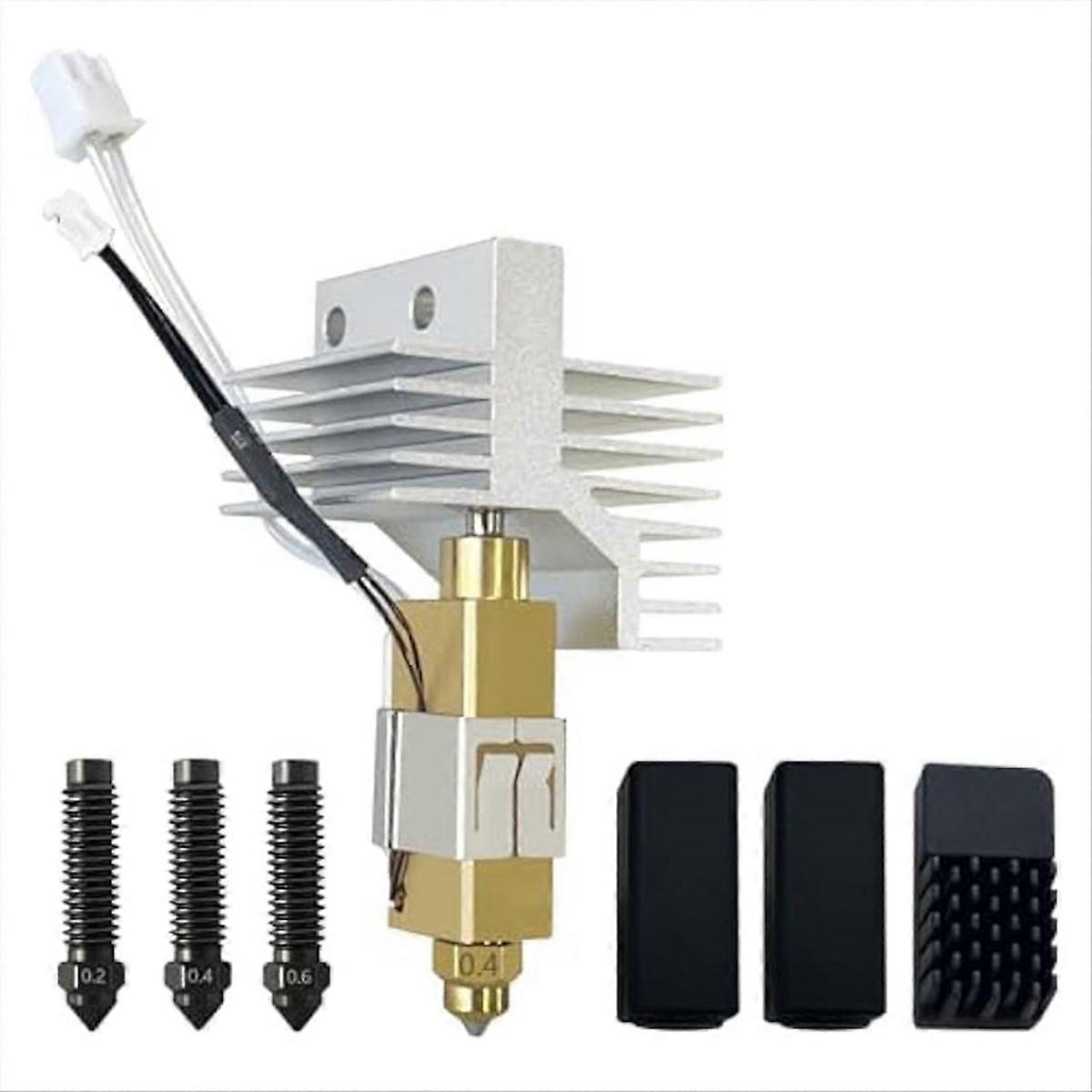 For Centauri Carbon Ceramic   end 0.4mm Hardened Steel Brass Nozzle Kit with Extra 0.2/0.4/0.6MM Hardened Nozzles