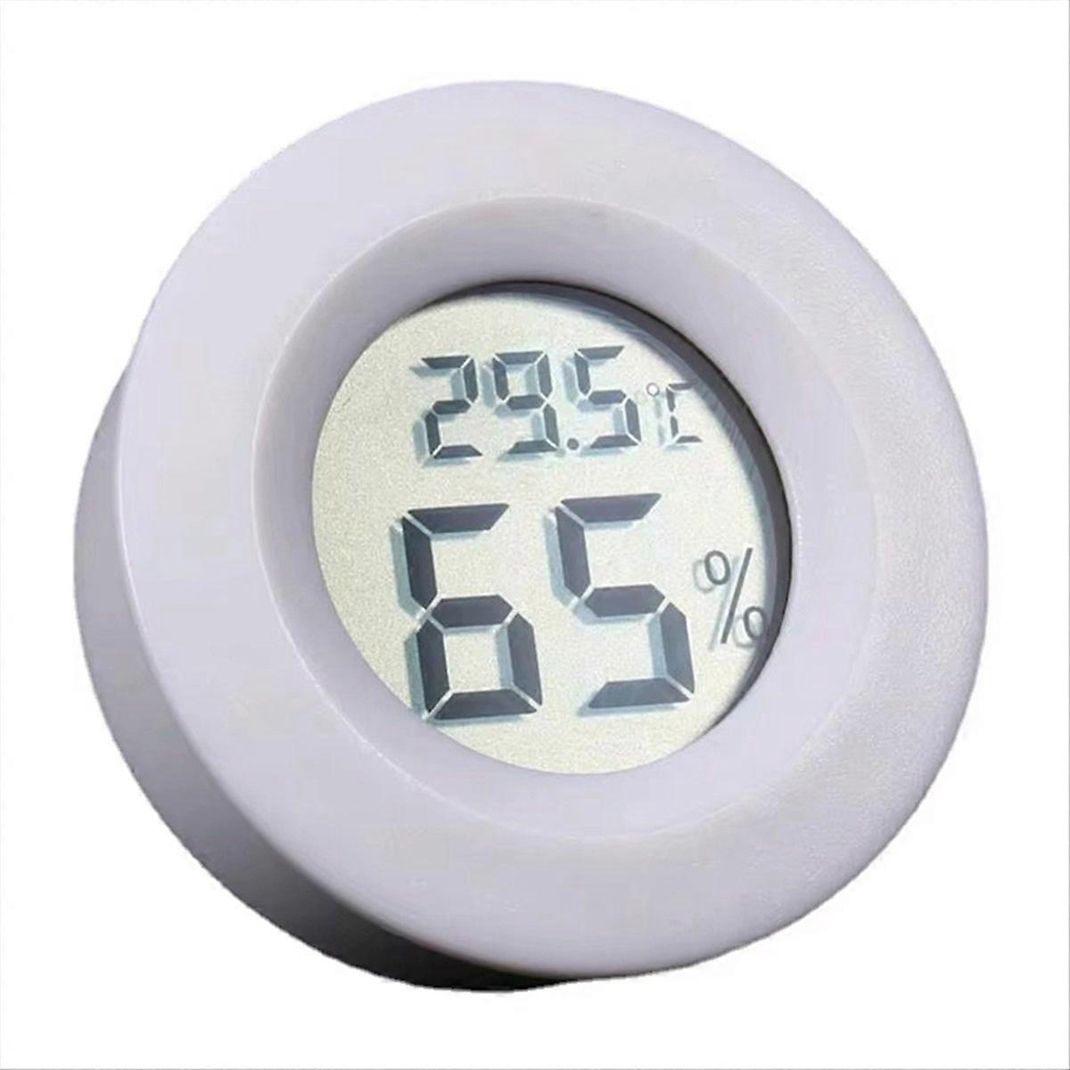 Thermometer Hygrometer Mini Round LCD Digital Tester Sensor Detector for X1 P1 Filament Drying Box White