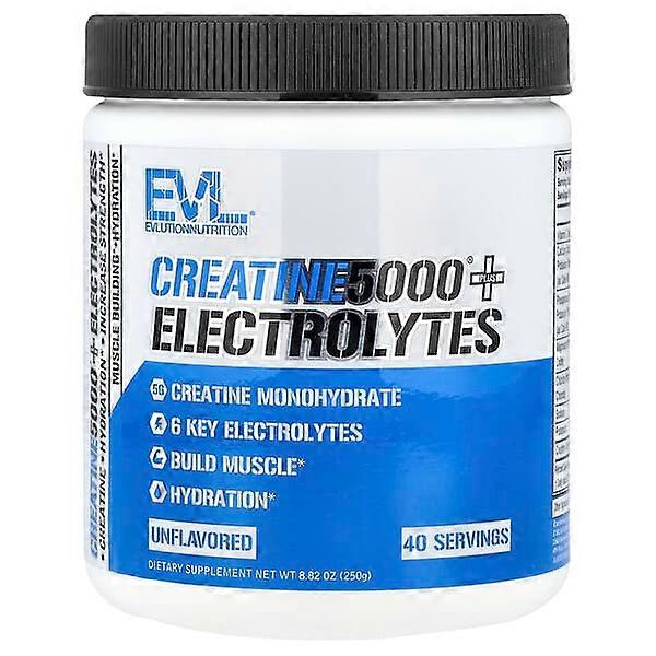 EVLution Nutrition, Creatine5000ÃÂÃÂ® Plus Electrolytes, Unflavored, 8.82 oz (250 g)