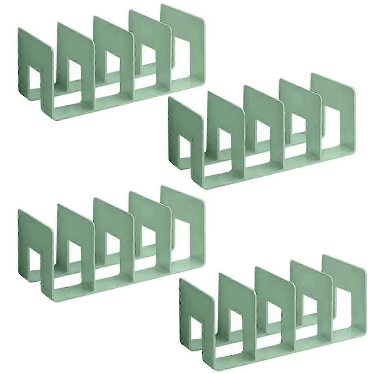 4Pcs 4Grids Divider Shelf Display Racks Wardrobe Plastic Handbag Storage Rack