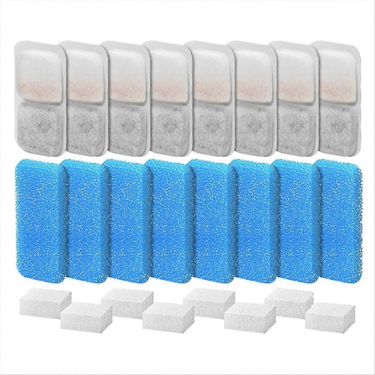 For Automatic Pet Water Fountain Filters and Sponges 8 Set