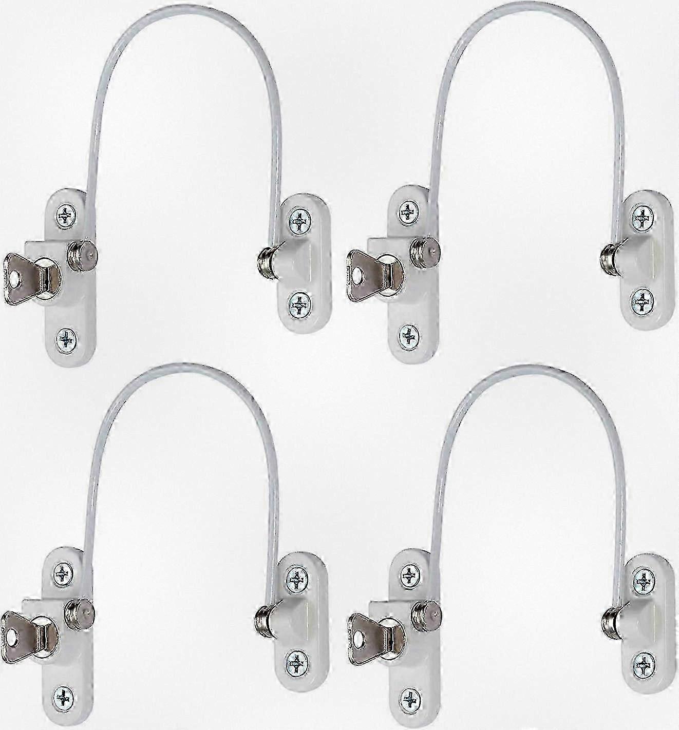 4-Piece Child Safety Window Lock Set with Key, Cable Security Lock for Theft Prevention