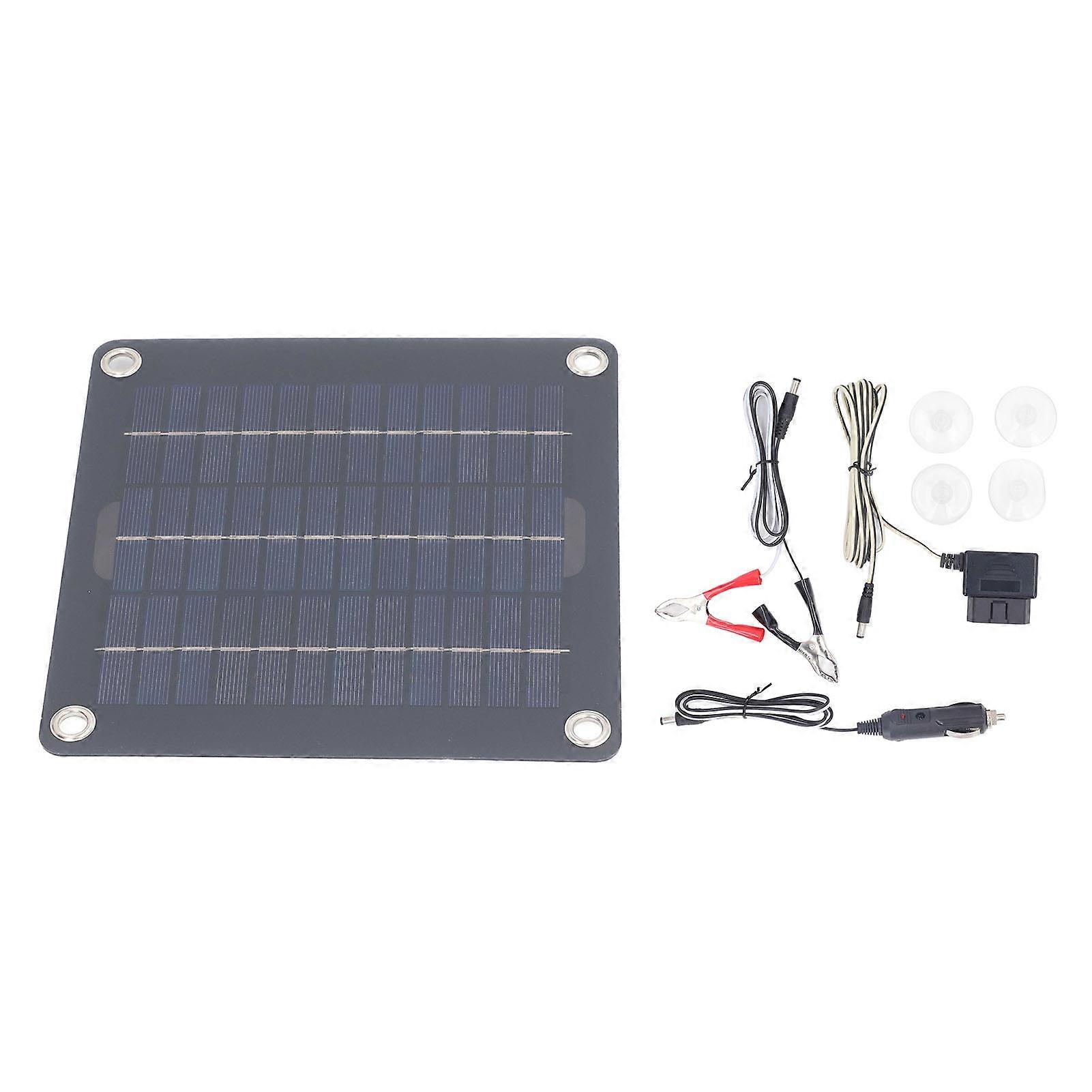 Solar Battery Charger Kit 12V 18V Output 20W Monocrystalline Battery Maintainer for RV Car Boat 