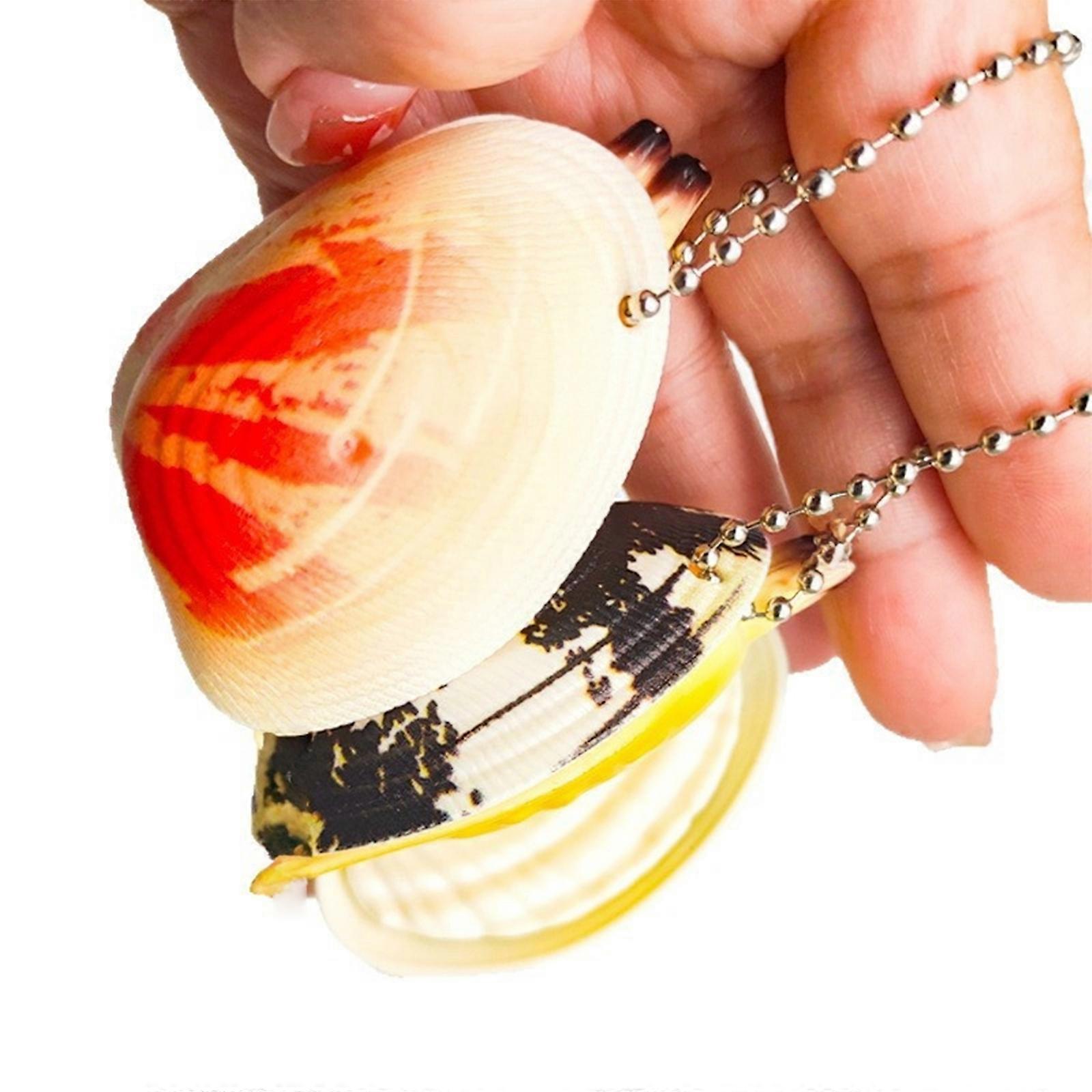 Multi Purpose Realistic Clam Shaped Ornament Stylish Keychain Accessory Fade Resistant Pendant For Flexible Styling Multicolor