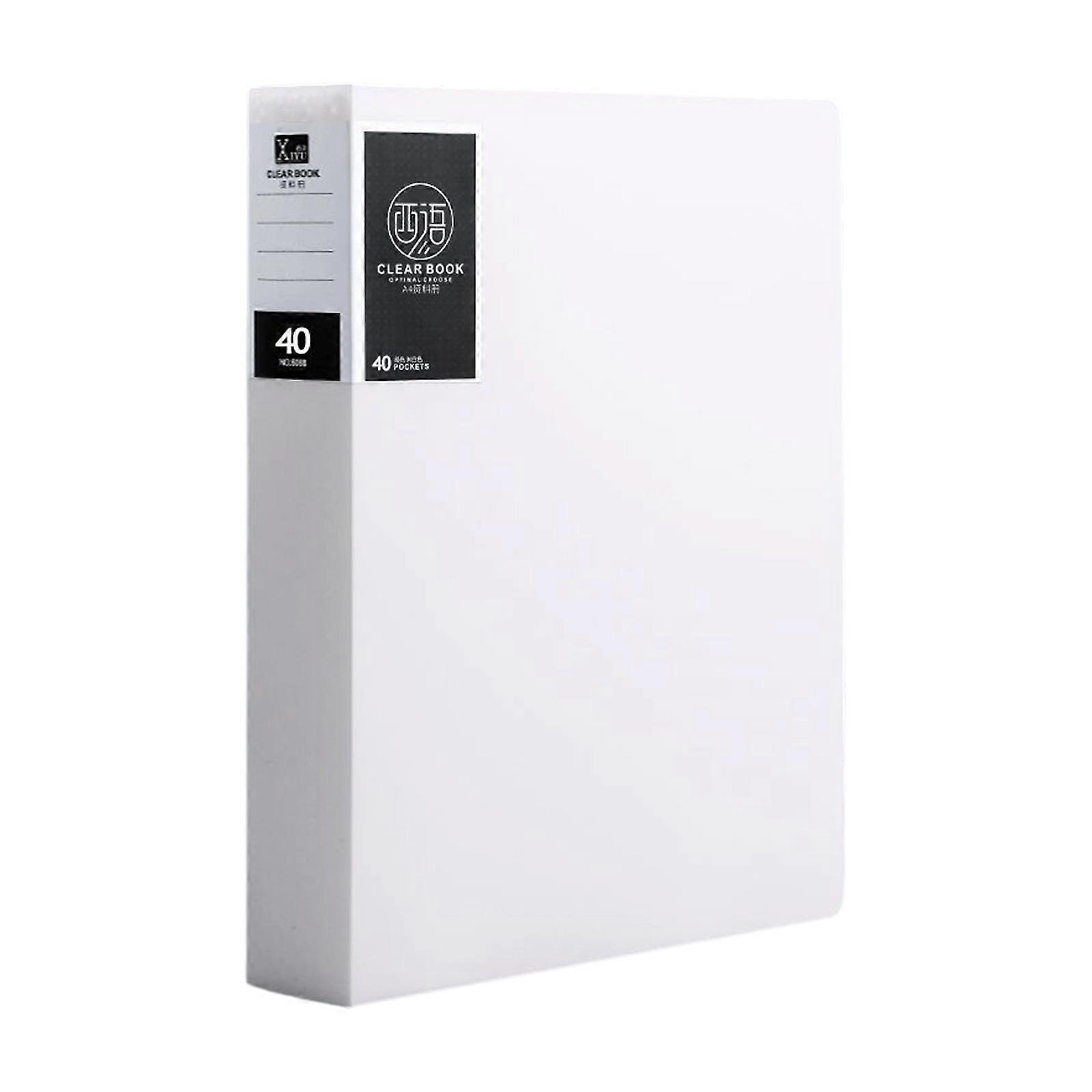 Sheet brochure, multi-layer transparent insert folder, 40 pages  White
