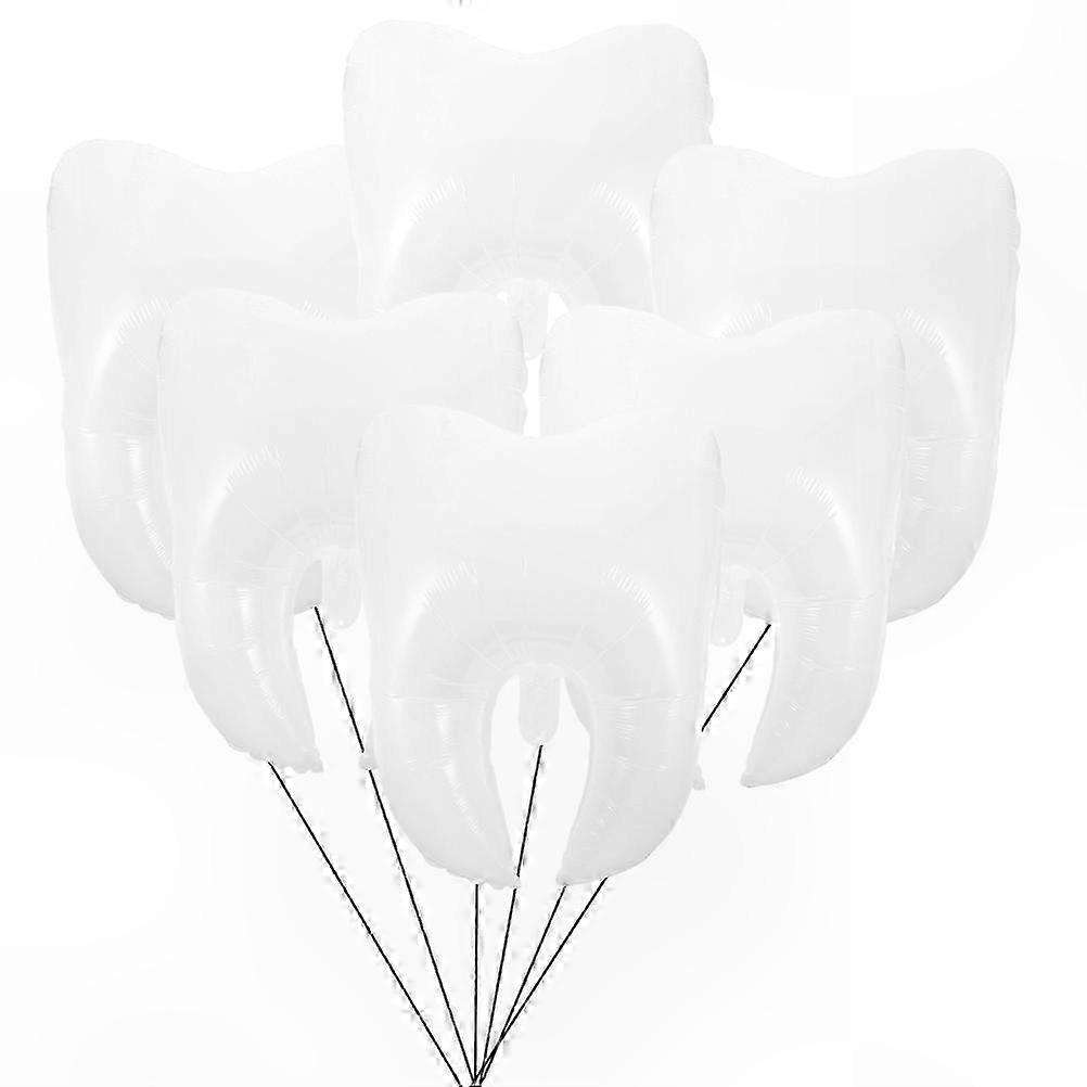 Cute Tooth Balloons Decor for Various Celebrations - 6Pcs
