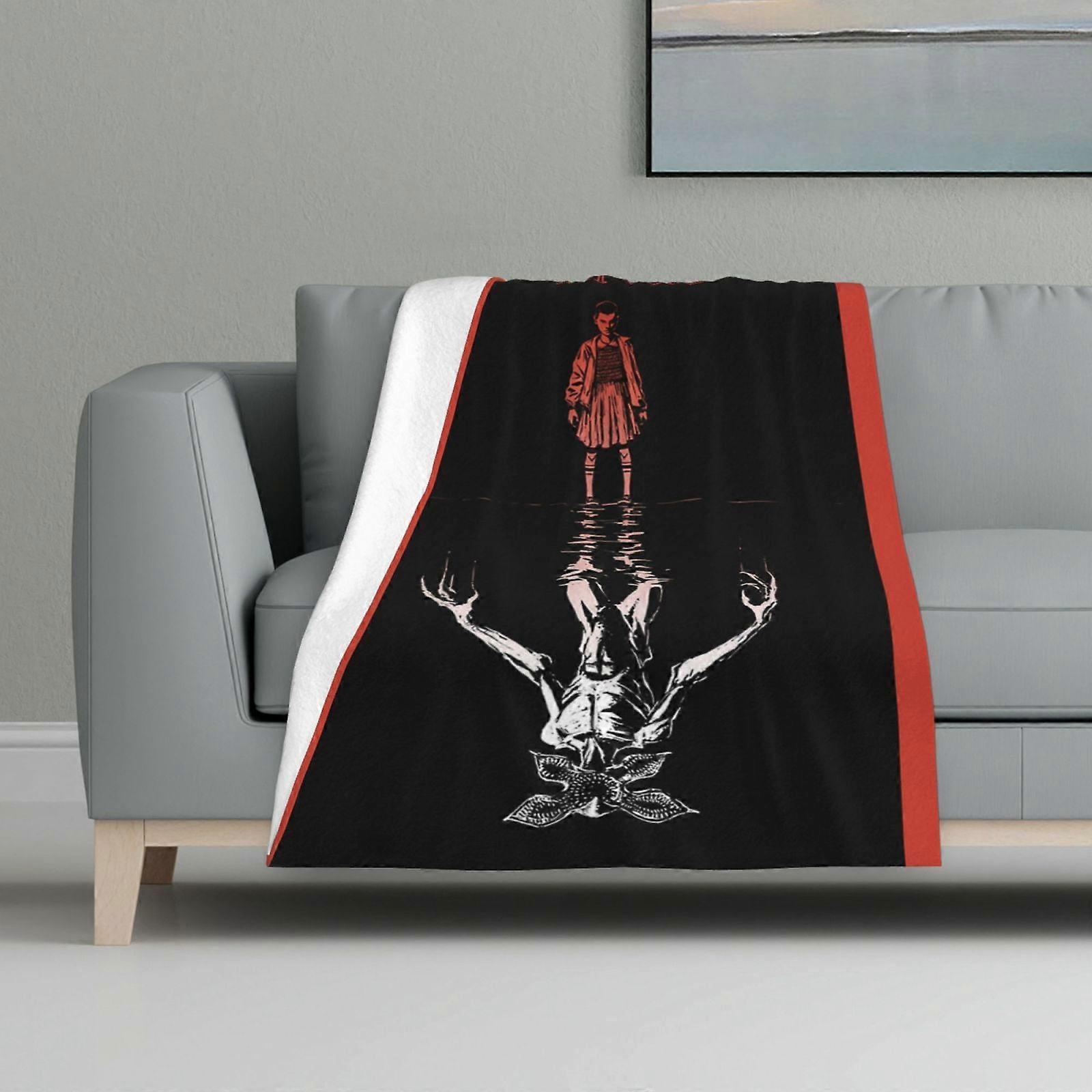 Blanket Multicolour Printed Blanket Super Soft Flannel Lightweight Fluffy Plush Bed Blanket Stranger Things