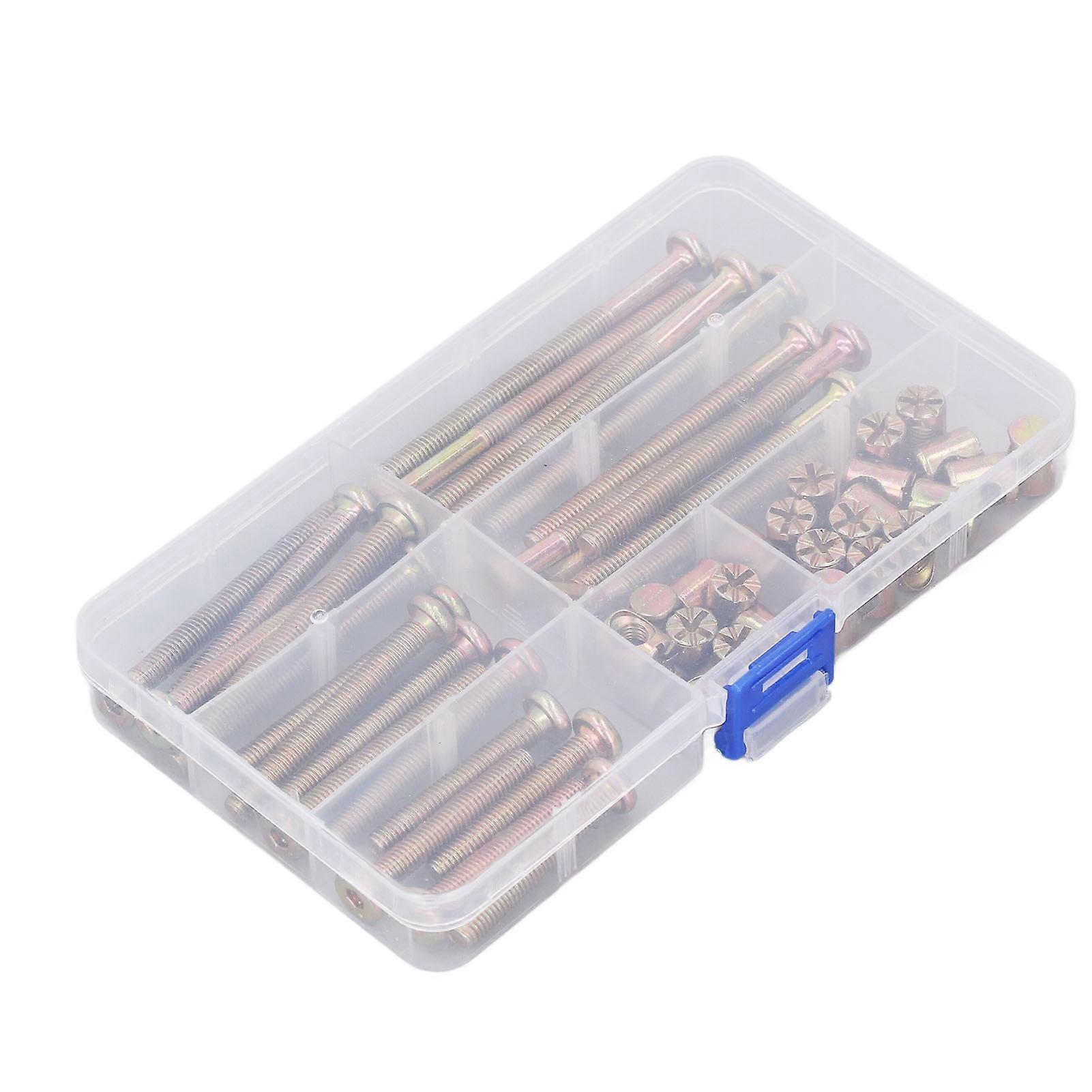 M6 Screw Assortment Set Button Head Screws with Hammer Head Nuts Hex Wrench for Parts Repair