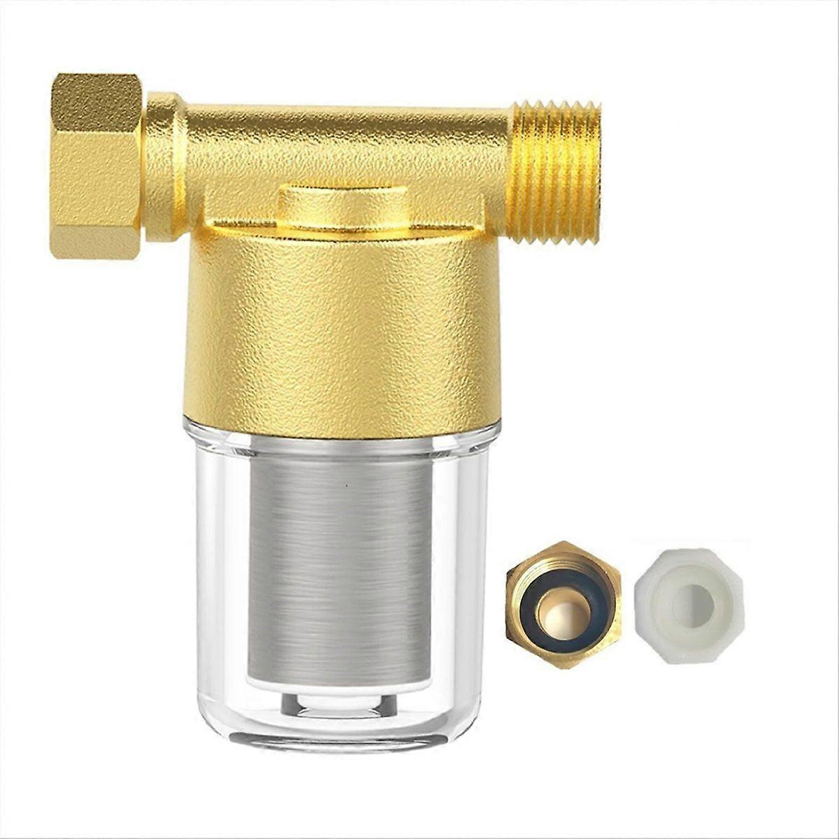 Brass Sediment Filter, Reusable Sediment Water Filter, Inline Washer Filter for Washing Machine, Sh