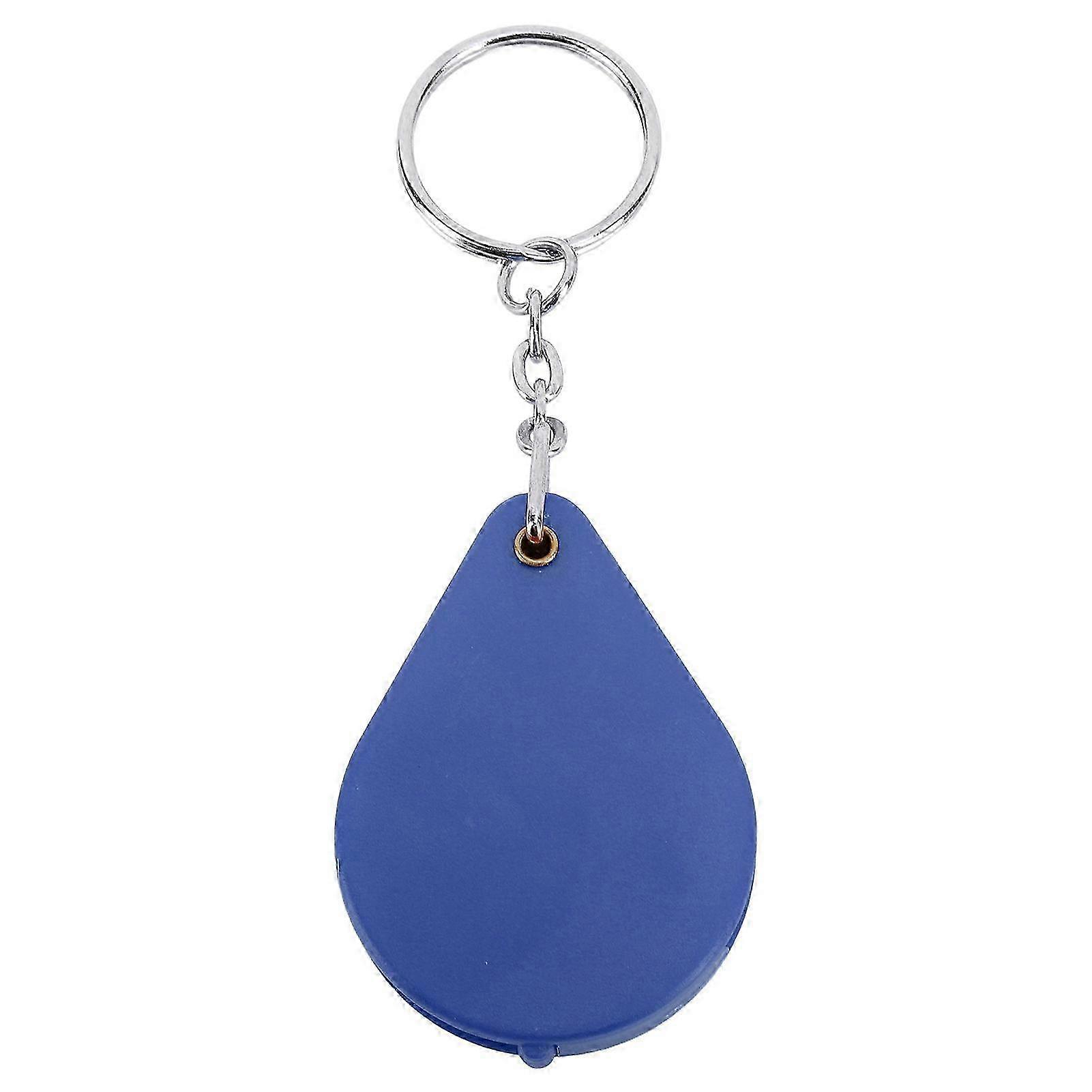 Magnifier Keychain 10X Magnification Foldable Portable Mini Magnifying Glass with Key Ring for Outdoor Reading Blue