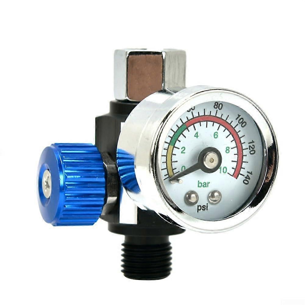 Pneumatic Tool Inline Oil Water Trap Filter With Air Regulator Gauge For Airbrushes Filters Water And Solids