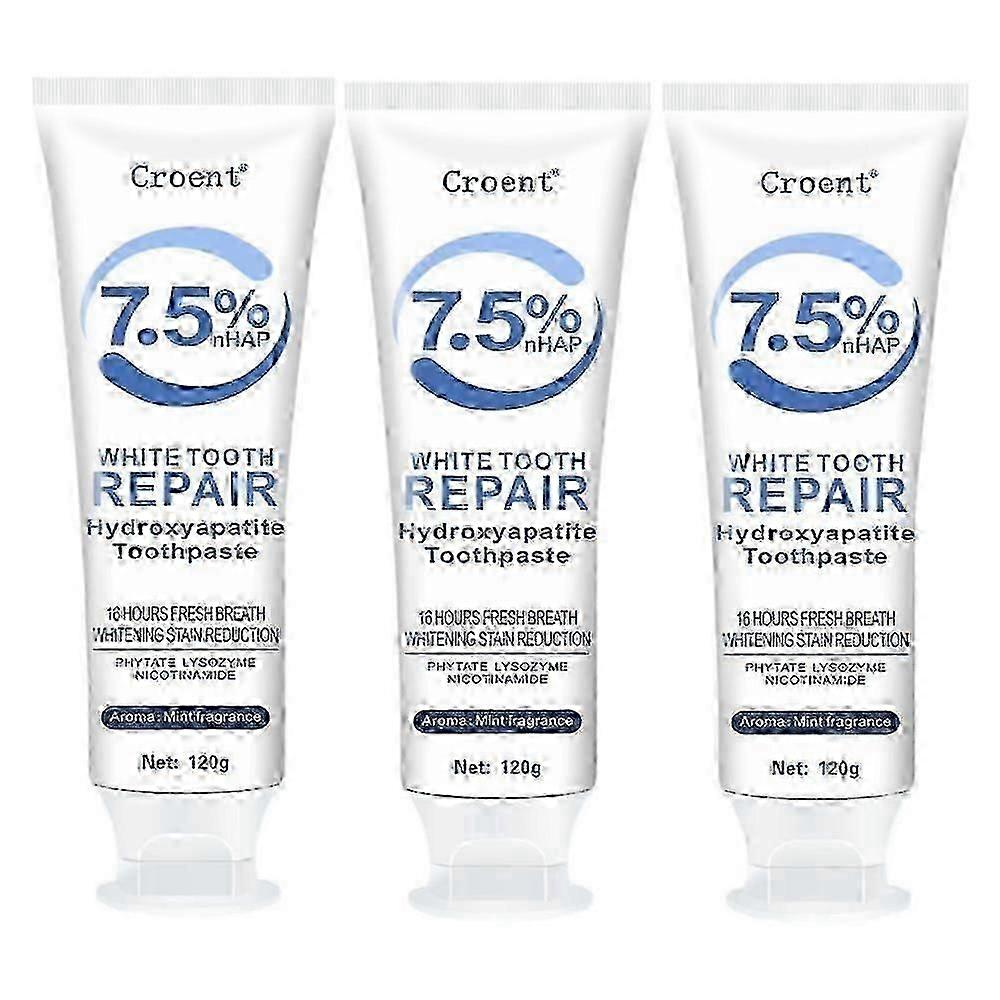 3pcs Hydroxyapatite For Advanced Enamel Protection, Gentle And Effective Formula, Fluoride-free For Sensitive Teeth-New Arrival