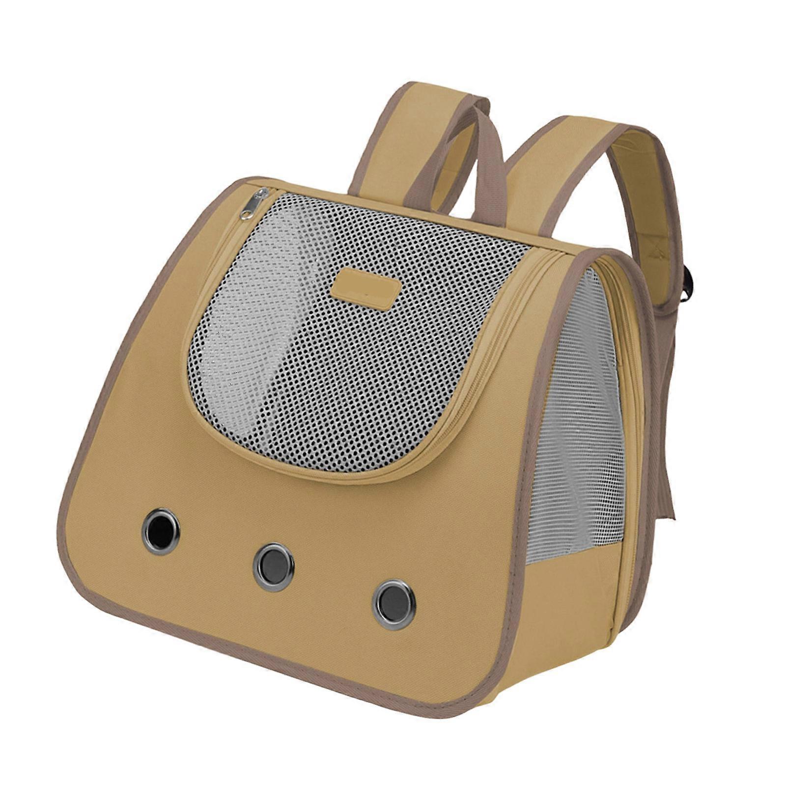 Husdjursväska Ryggsäck Husdjursväska Uteväska Resväska för Valpar Utomhusresor Bärbar Mjuk Axelväska Gul