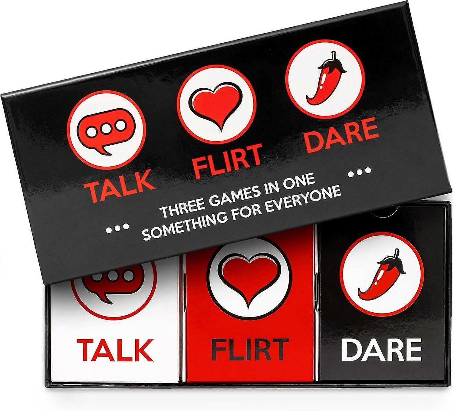 Fun and Romantic Game for Couples - Talk Flirt Dare - Date Night Box -