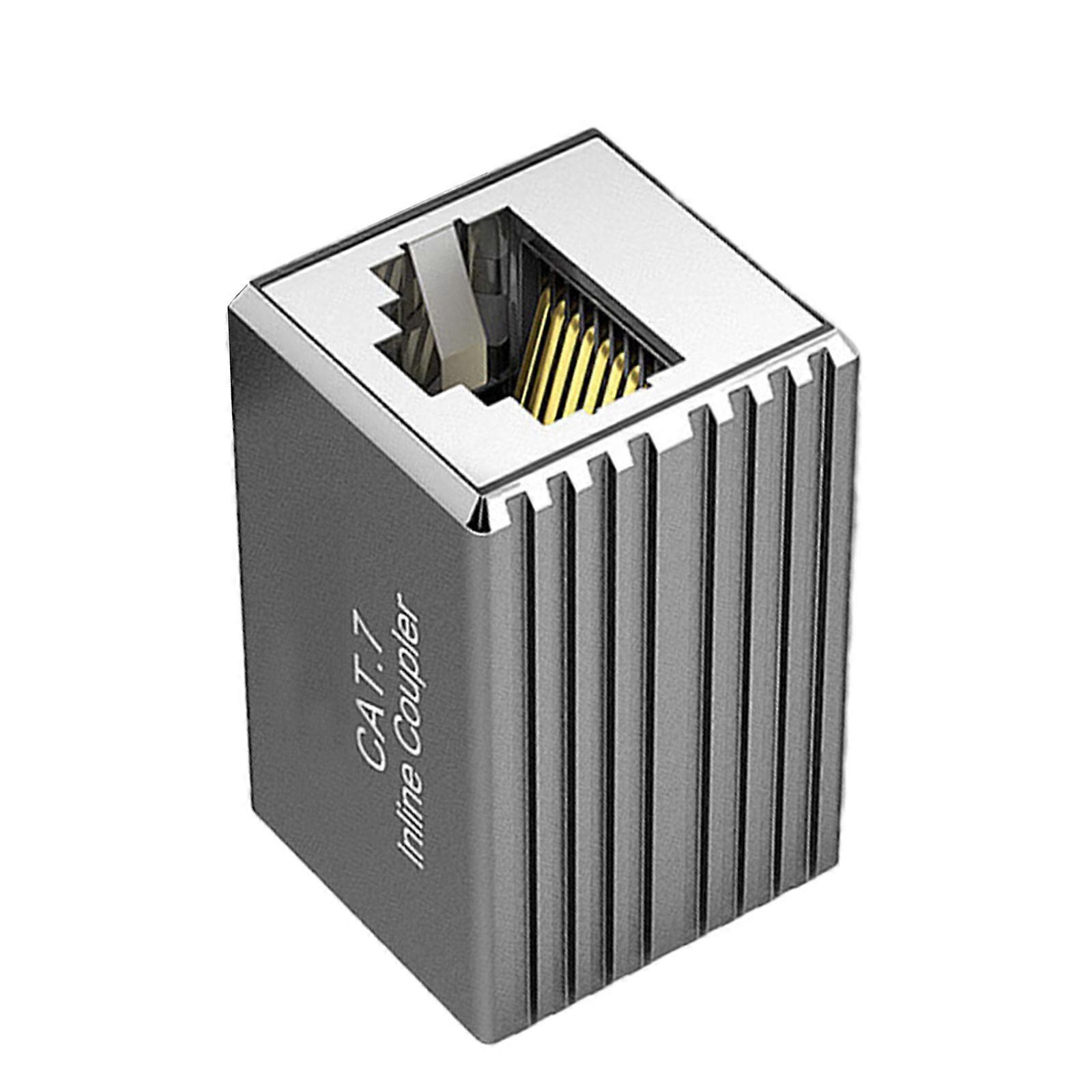 Universal RJ45 Networking Coupler Ethernet Cable Connectors with Interference Protections for Routers Switching and Office Setups  Gray