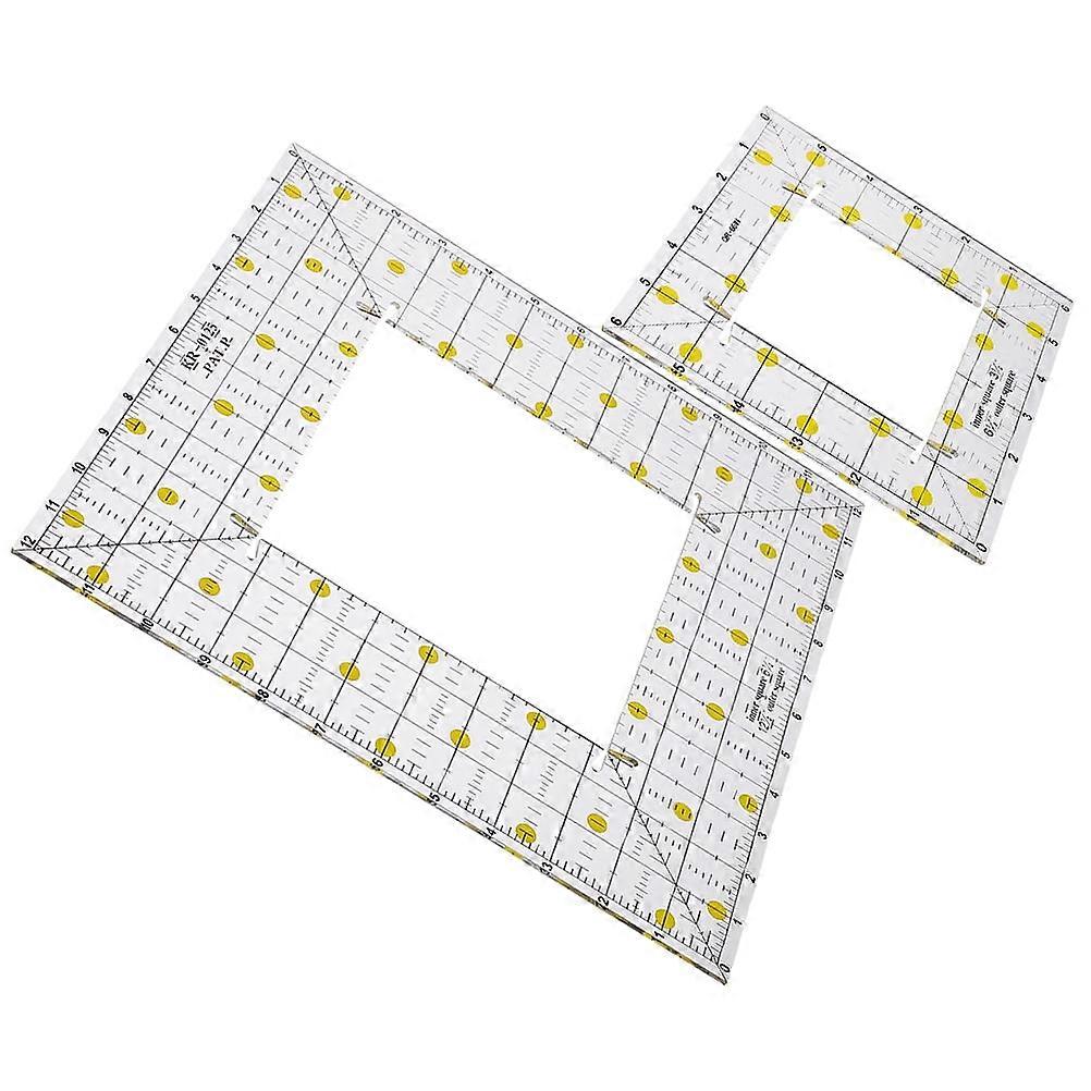 2pcs Patchwork Ruler Quilting Cutting Ruler Patchwork Cutting Template Sewing Supply