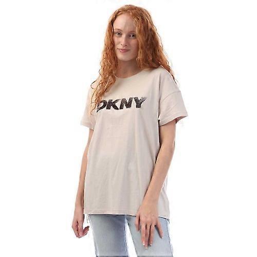 DKNY Womens/Ladies Sequin Logo T-Shirt