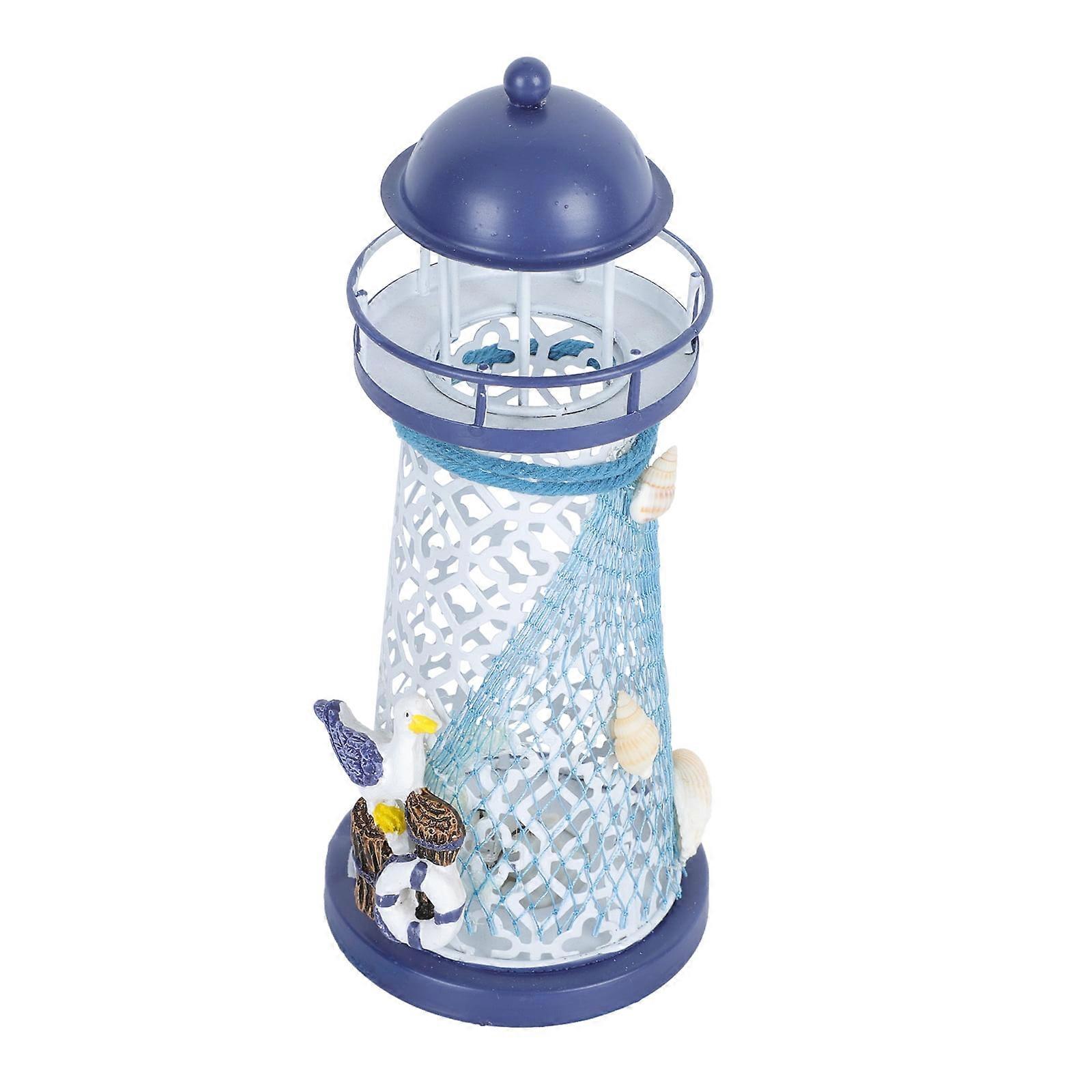 Eease Mediterranean Night Light Nautical Lighthouse Holder Stand