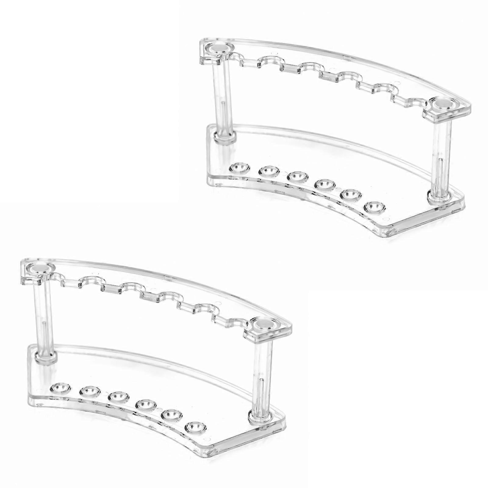 2er-Set Schreibtisch-Organizer, vertikaler Stiftehalter mit 6 Fächern, Stiftehalter, Stifteablage, Make-up-Pinselhalter, mehrfarbig