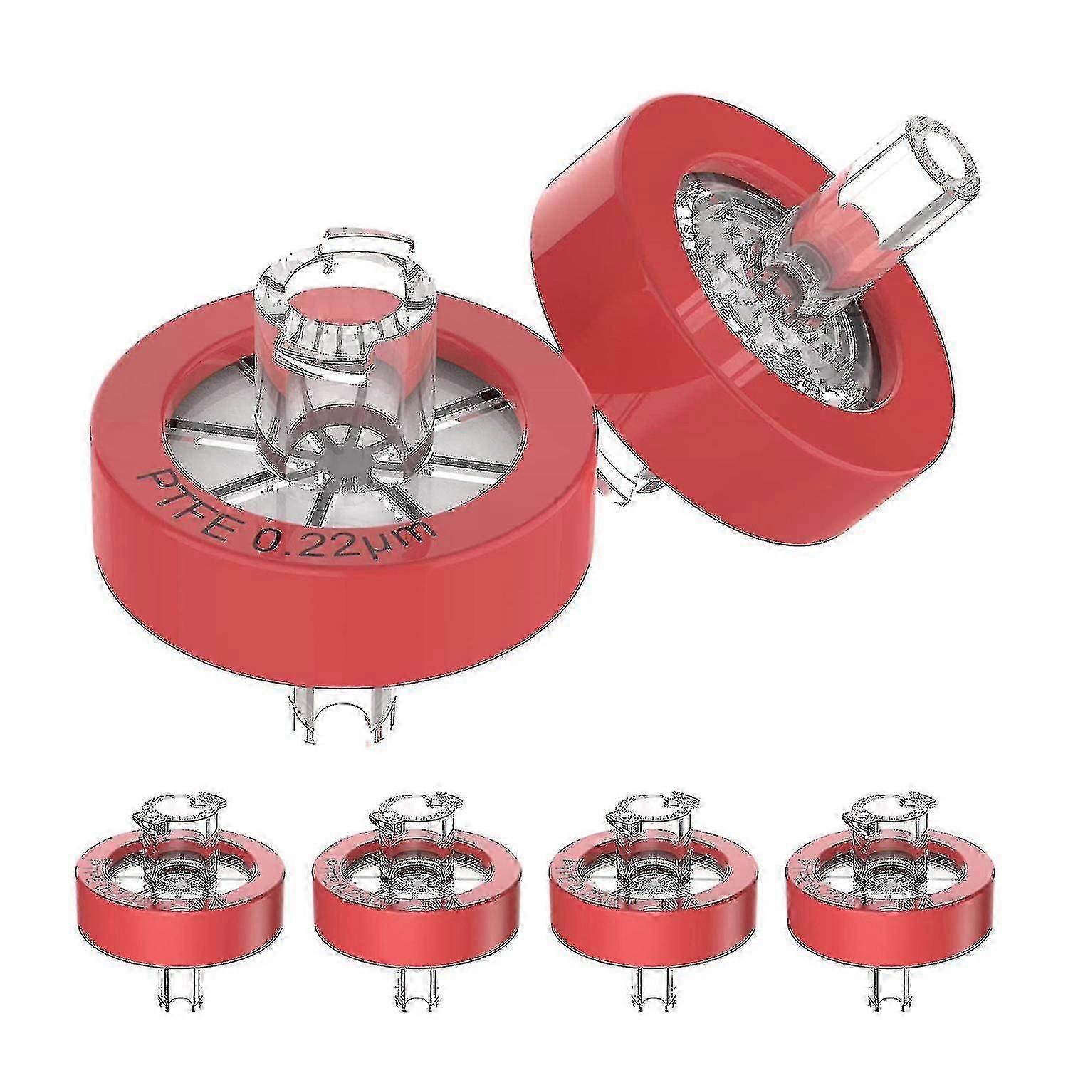 100 stk sprøytefilter ptfe, sprøyte lab filter 13mm membran diameter, 0.22m pore størrelse, hplc