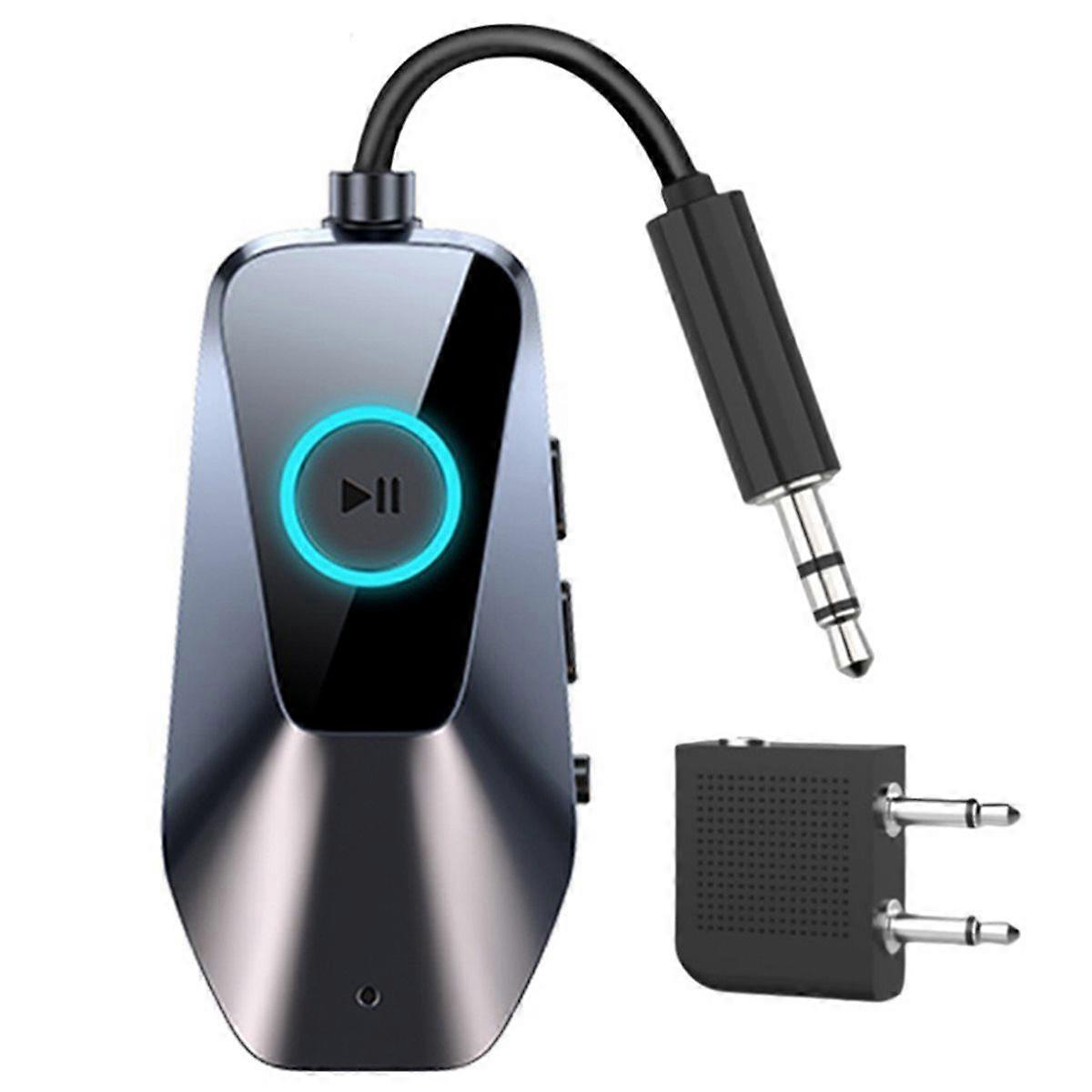 Bluetooth 5.4 Transmitter Receiver, 3.5mm Wireless AUX Audio Adapter, Dual Pairing for TV, PC, Car, 
