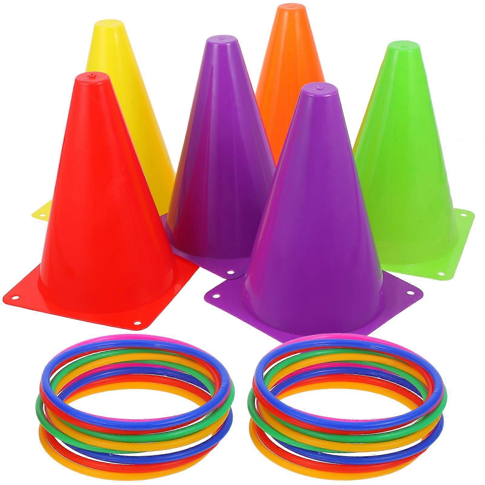 1 Set of Soccer Cones Sports Training Cones Toss Game Cones Kids Toss Game Tool